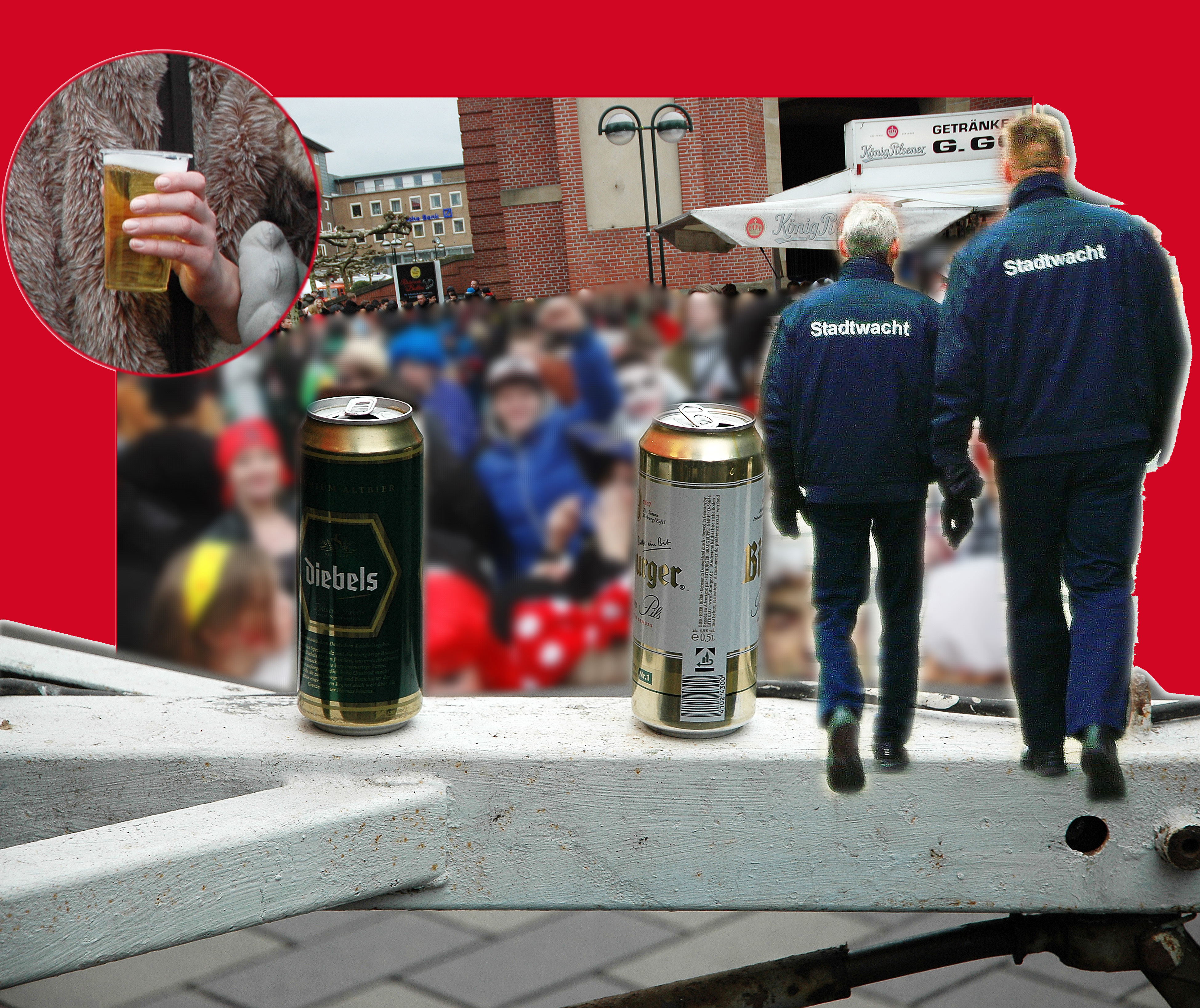 Die Stadtwächter sollen darauf achten, dass die jugendlichen Zugbeobachter nicht zu tief ins Behältnis schauen!