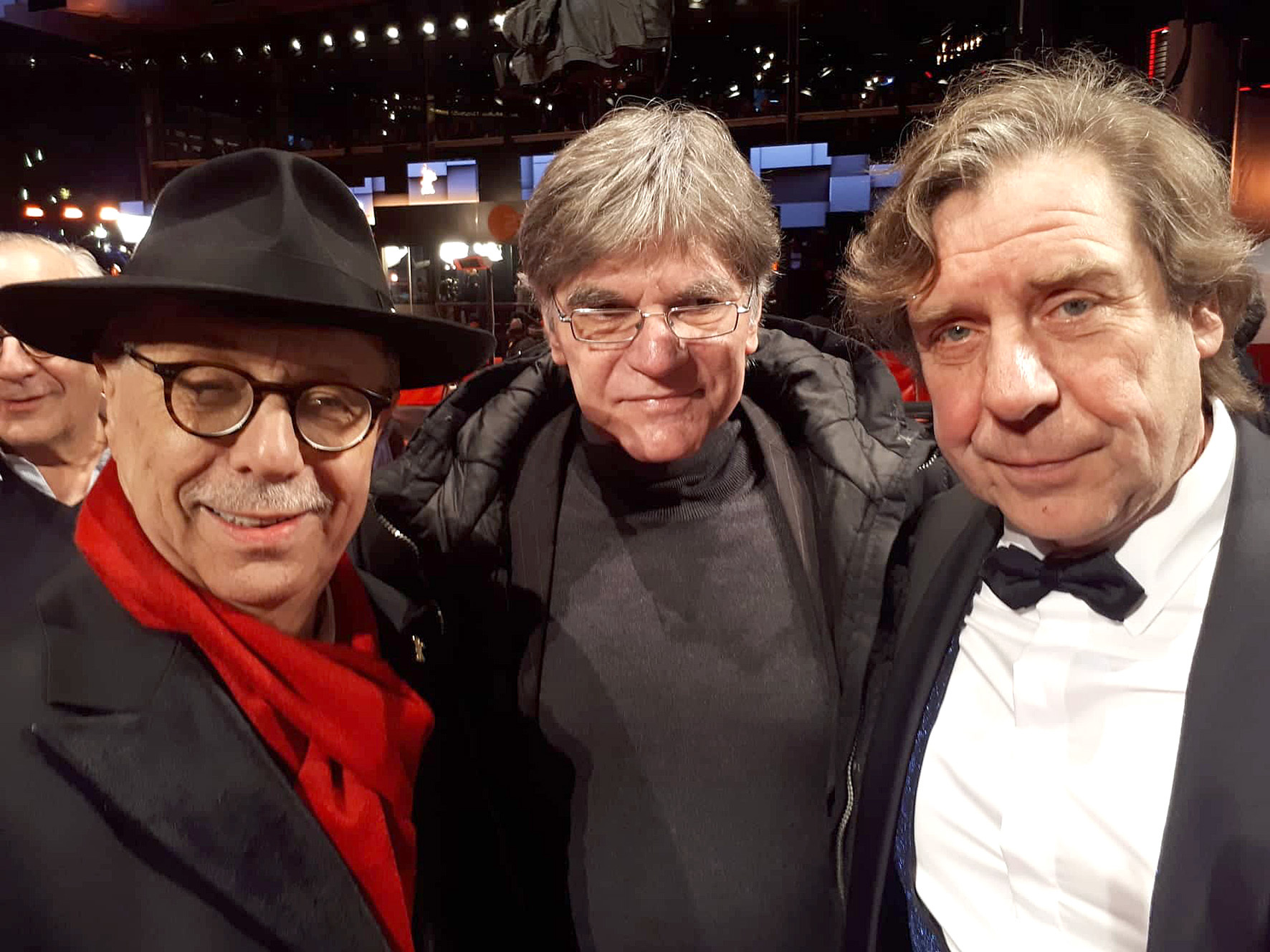 Mit Schauspieler Uwe Rohde (r.) war Bernhard Steinkühler auf der Berlinale und traf dort auch auf deren Leiter Dieter Kosslick.