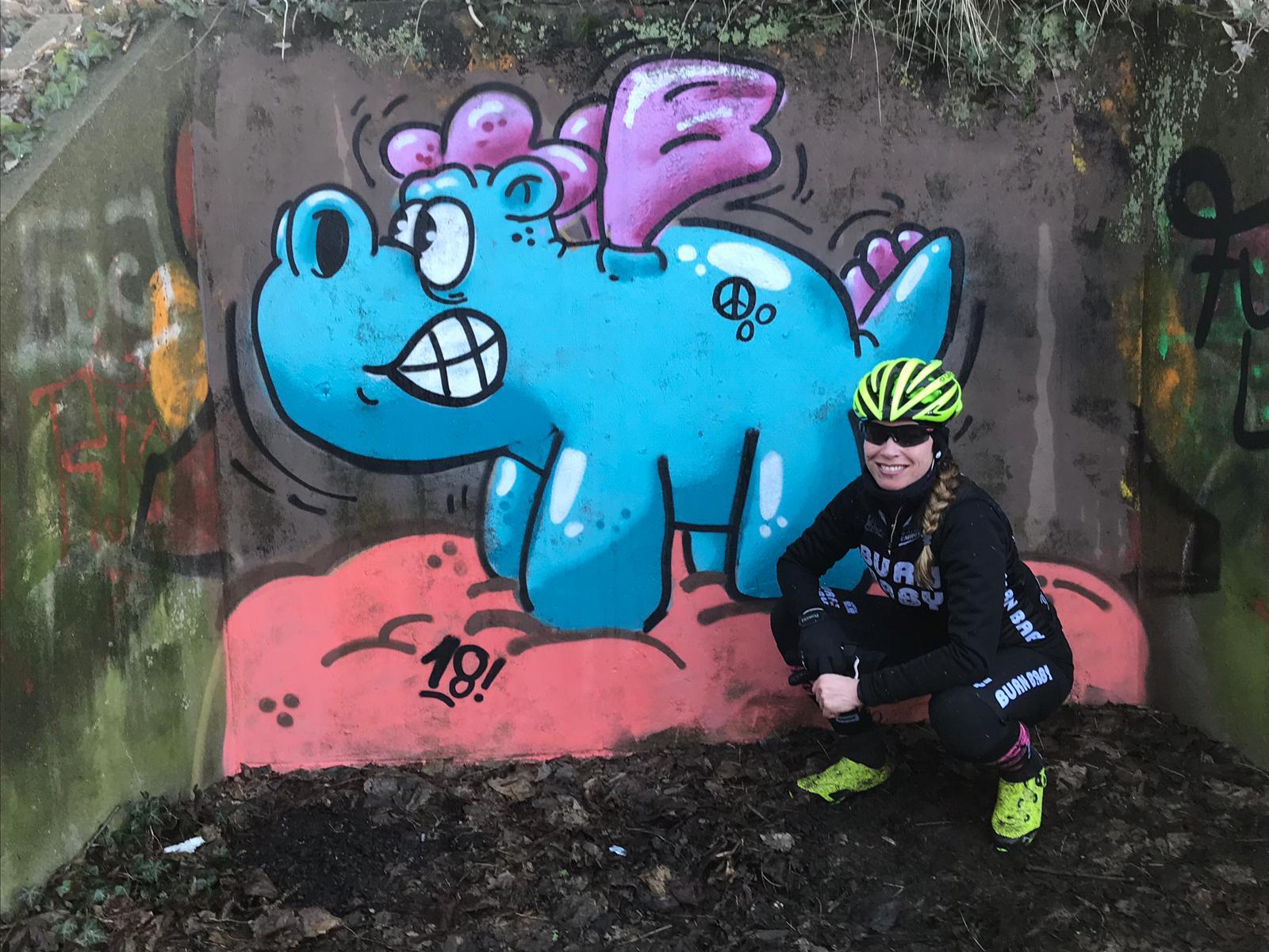 Neumitglied Kathrin Tesmer. War sie am Streckenrand der Westfalen Winterbike Trophey in Witten auf der Suche nach seltenen Tieren?
