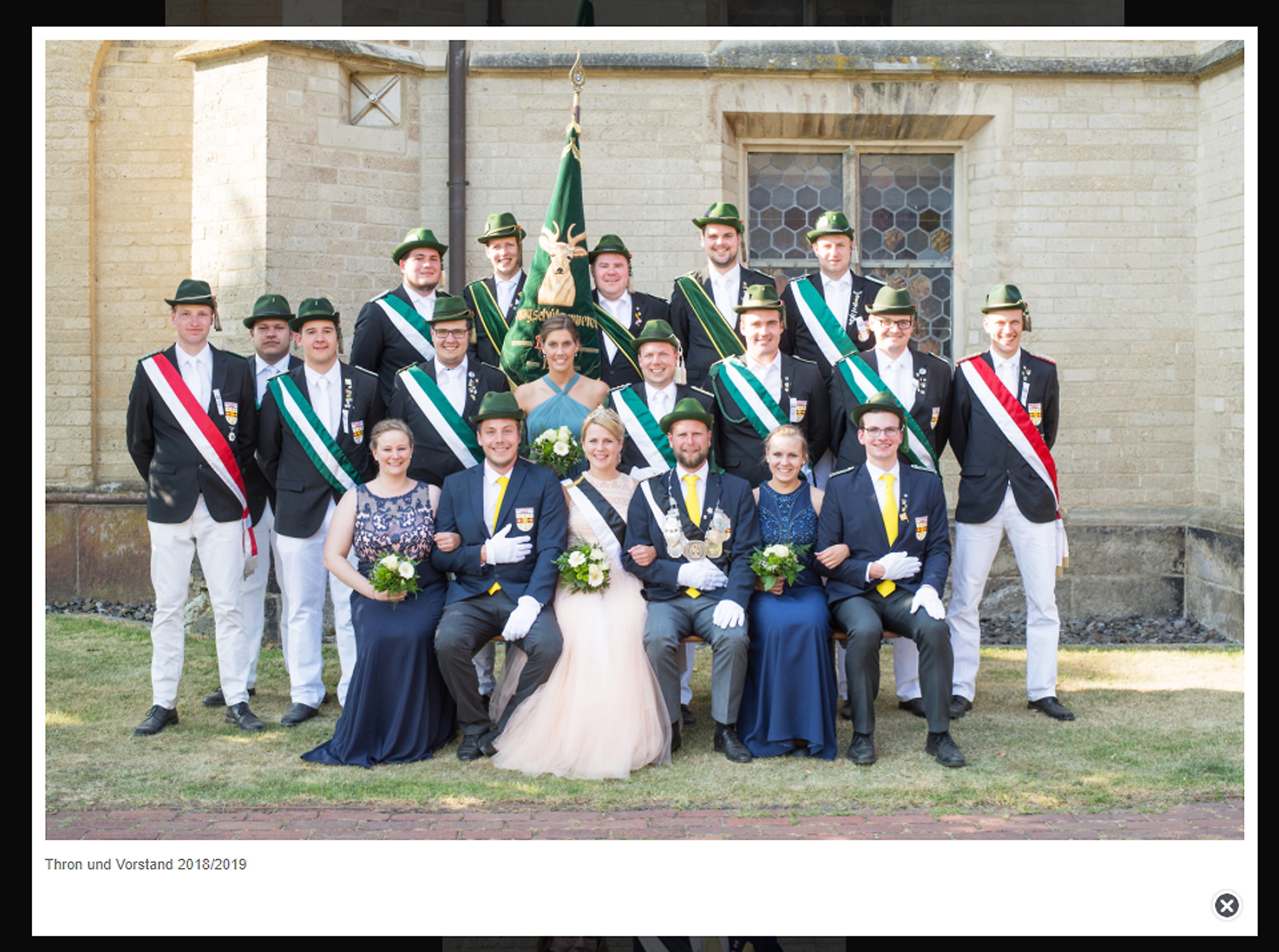 Screenshot von der Vereinshomepage.