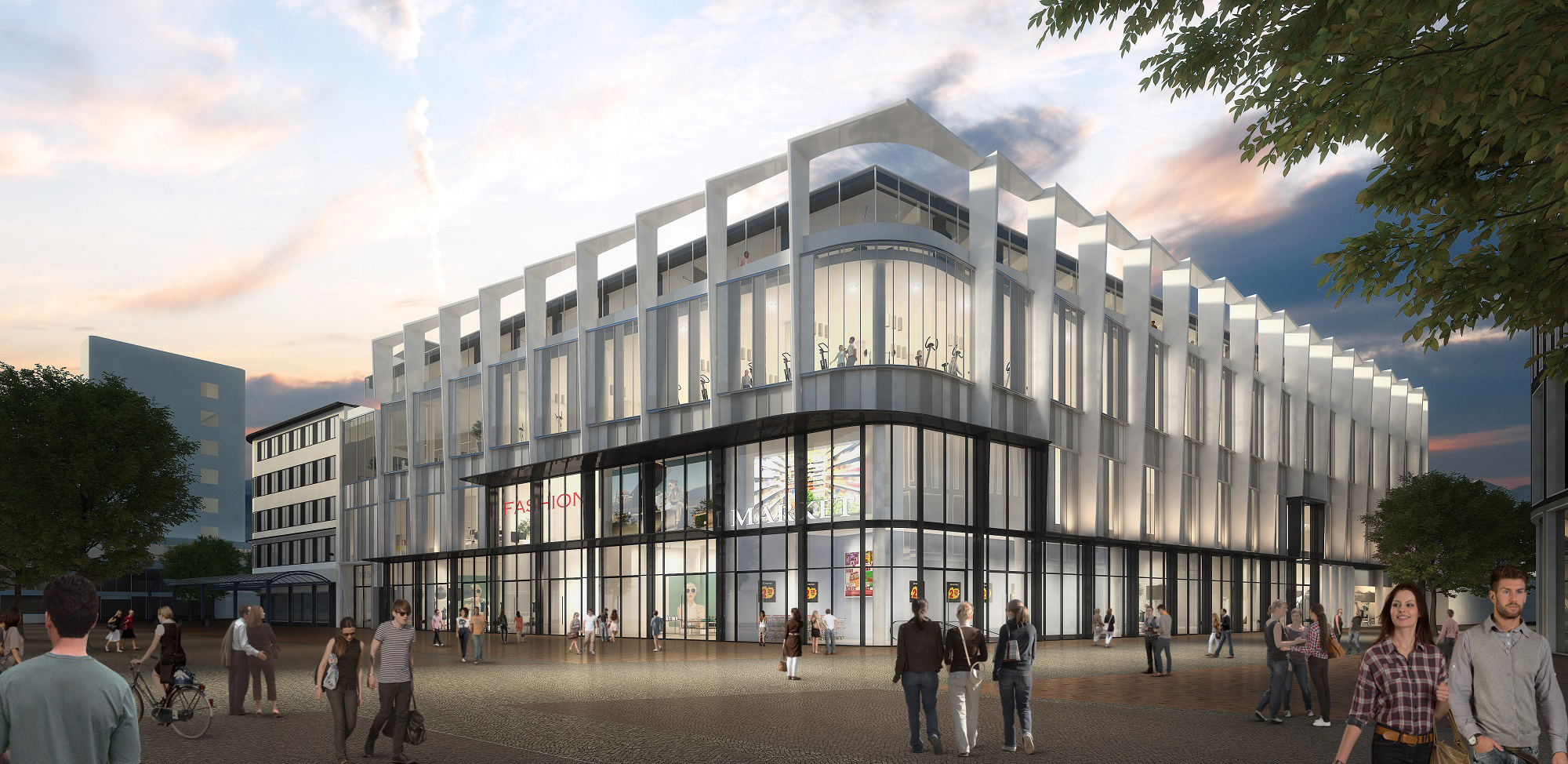An der Stelle der ehemaligen Stadtbibliothek soll eines der "Torhäuser" entstehen.
