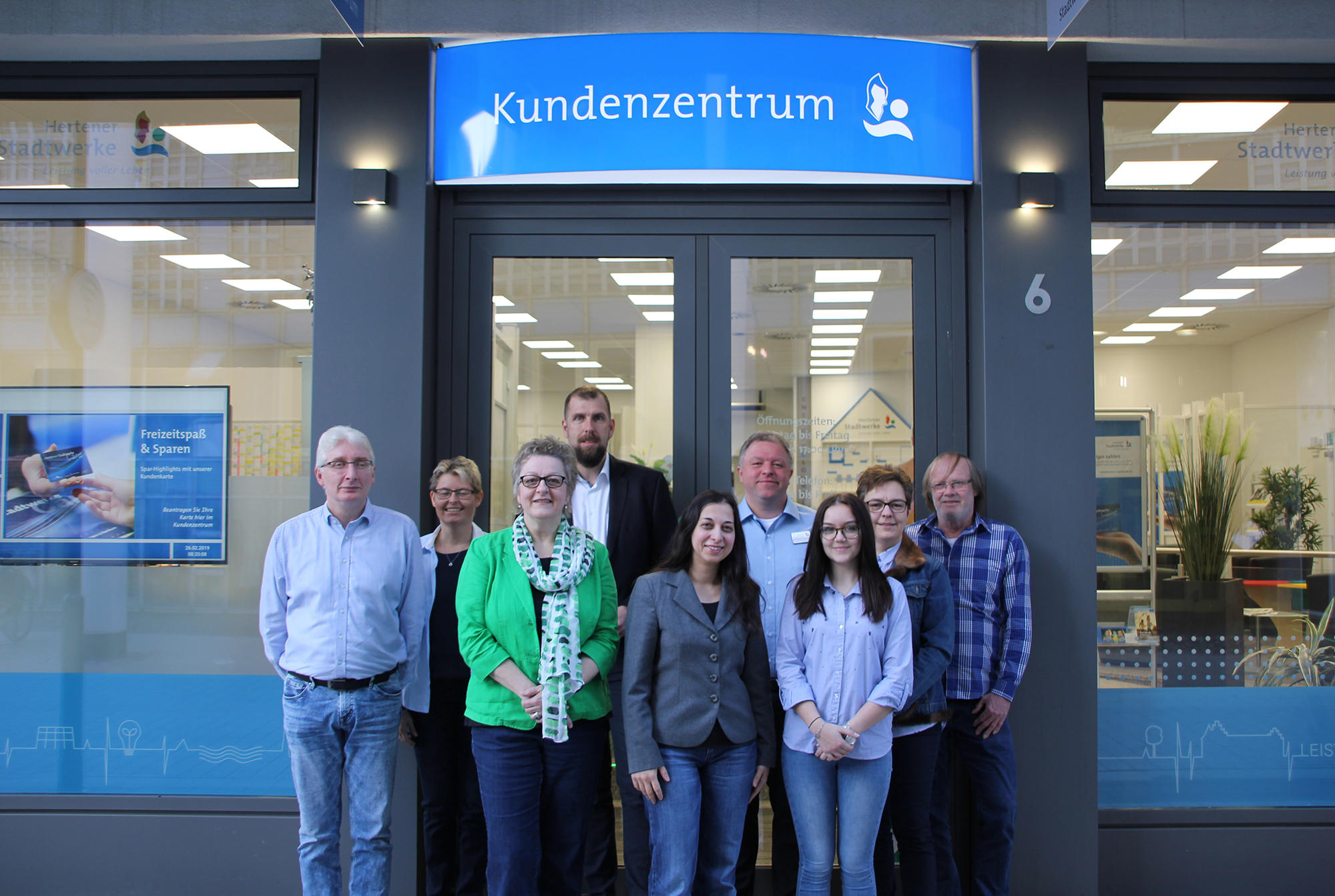 Das Team aus dem Kundenzentrum der Hertener Stadtwerke.