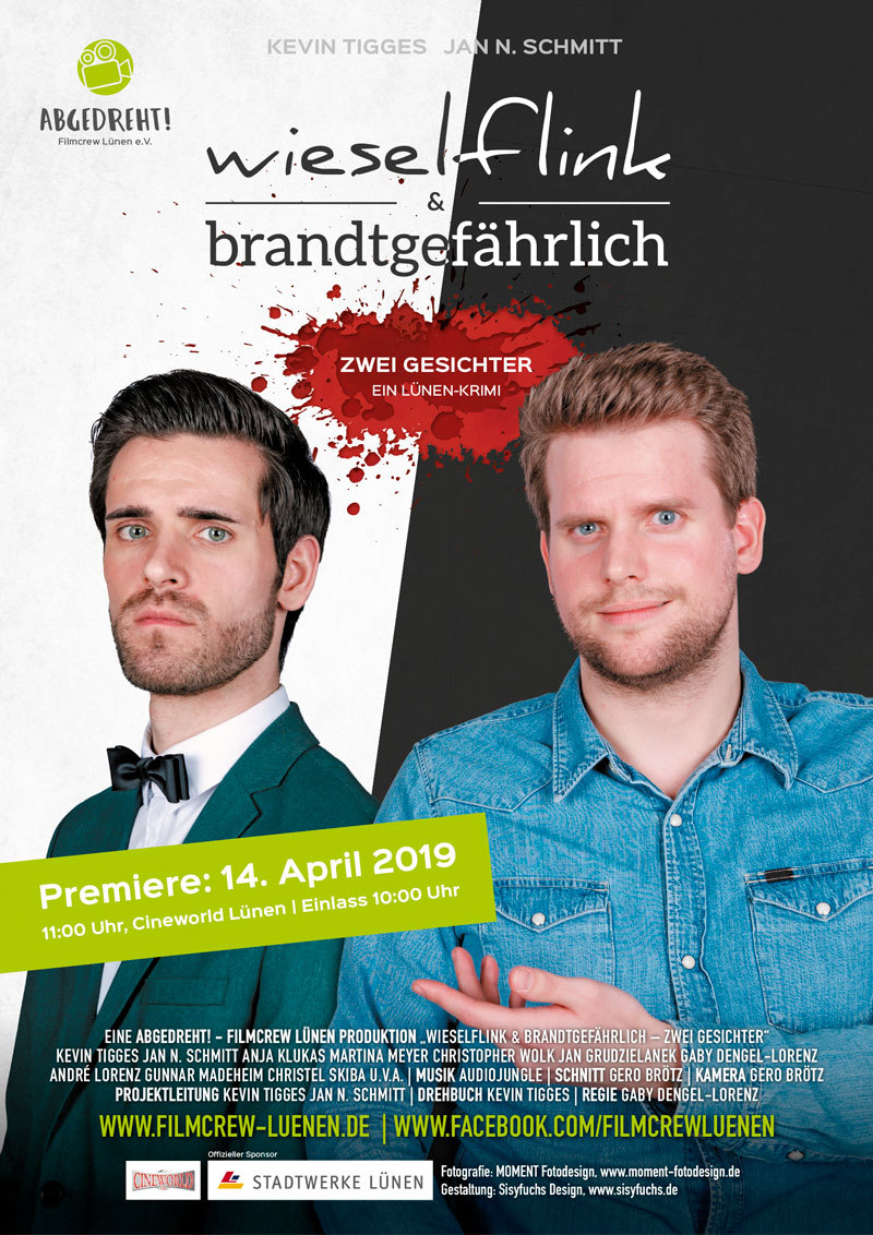 Plakat zu „Zwei Gesichter“. Foto: MOMENT-Fotodesign, Gestaltung: Sisyfuchs Design