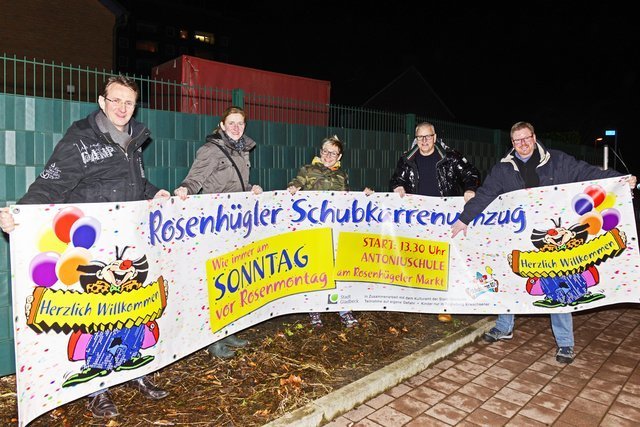 Im Januar 2017 präsentierten die Organisatoren der "Schubkarren KG" erstmals stolz das neue Werbebanner. Jetzt ist der Werbeträger spurlos verschwunden.