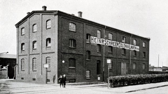 1910 - Lagerhaus von Heinrich Schreer (Ansicht von der Lagerhausstraße) | Foto: Quelle: Der Hafen von Dortmund im ersten Jahrzehnt (Georg H. Schmidt)