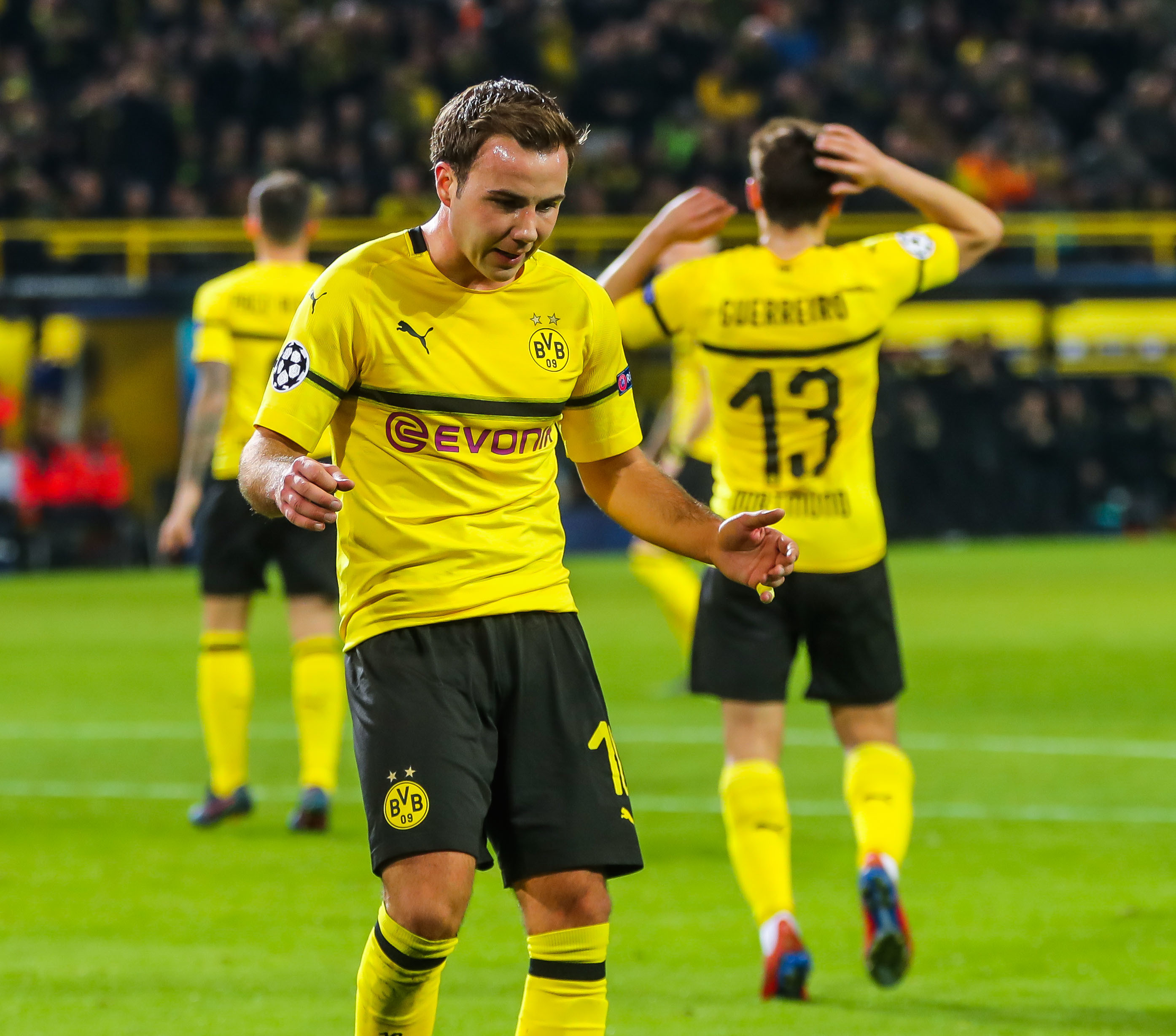 21 Torschüsse hatte der BVB gegen Tottenham insgesamt: Mario Götze hatte dabei mit drei Torschüssen die meisten Chancen.