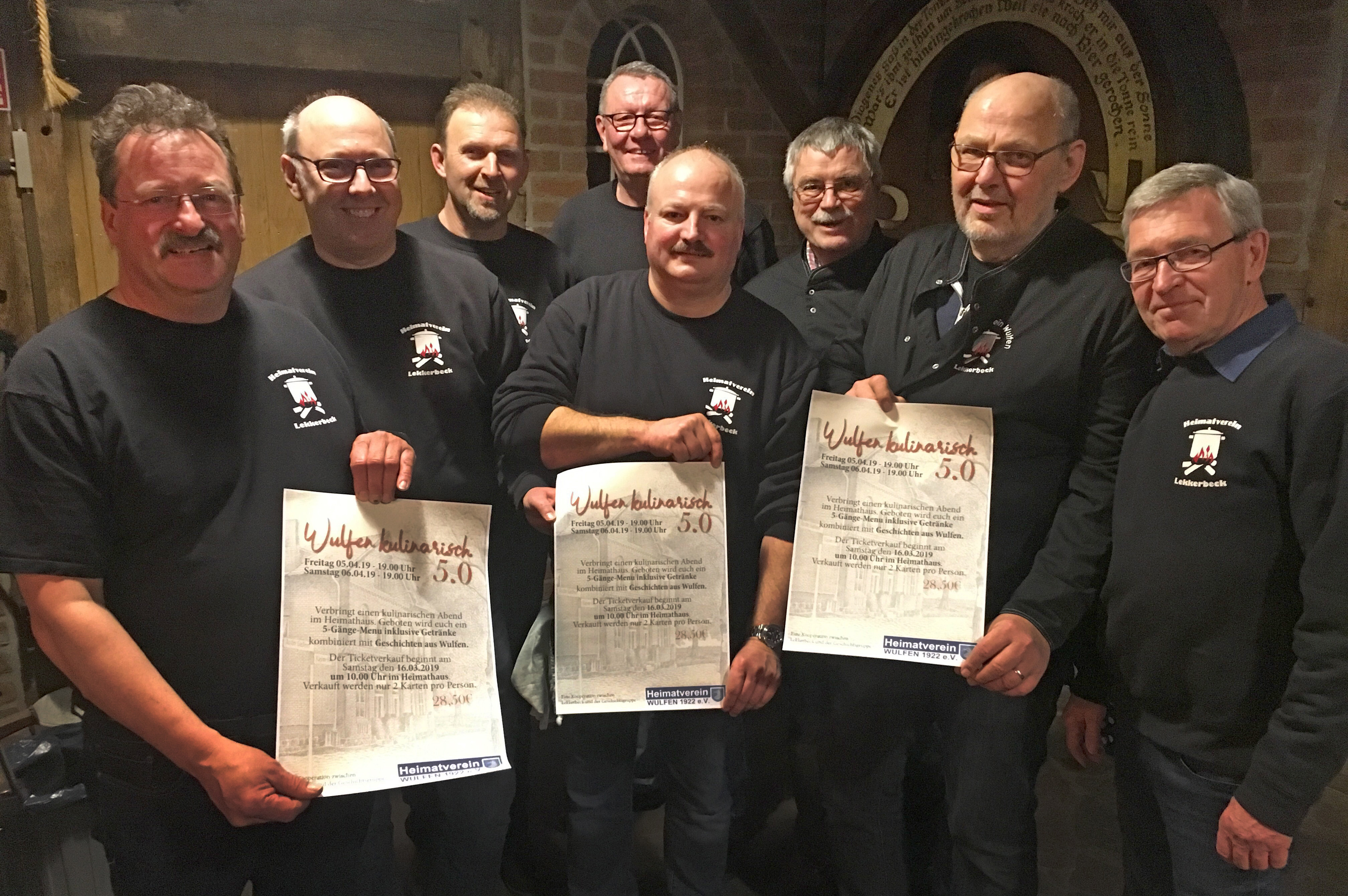 Der Heimatverein Wulfen präsentiert zusammen mit den Köchen von Lekkerbeck ein 5-Gänge Menü gepaart mit Geschichten aus Wulfen.