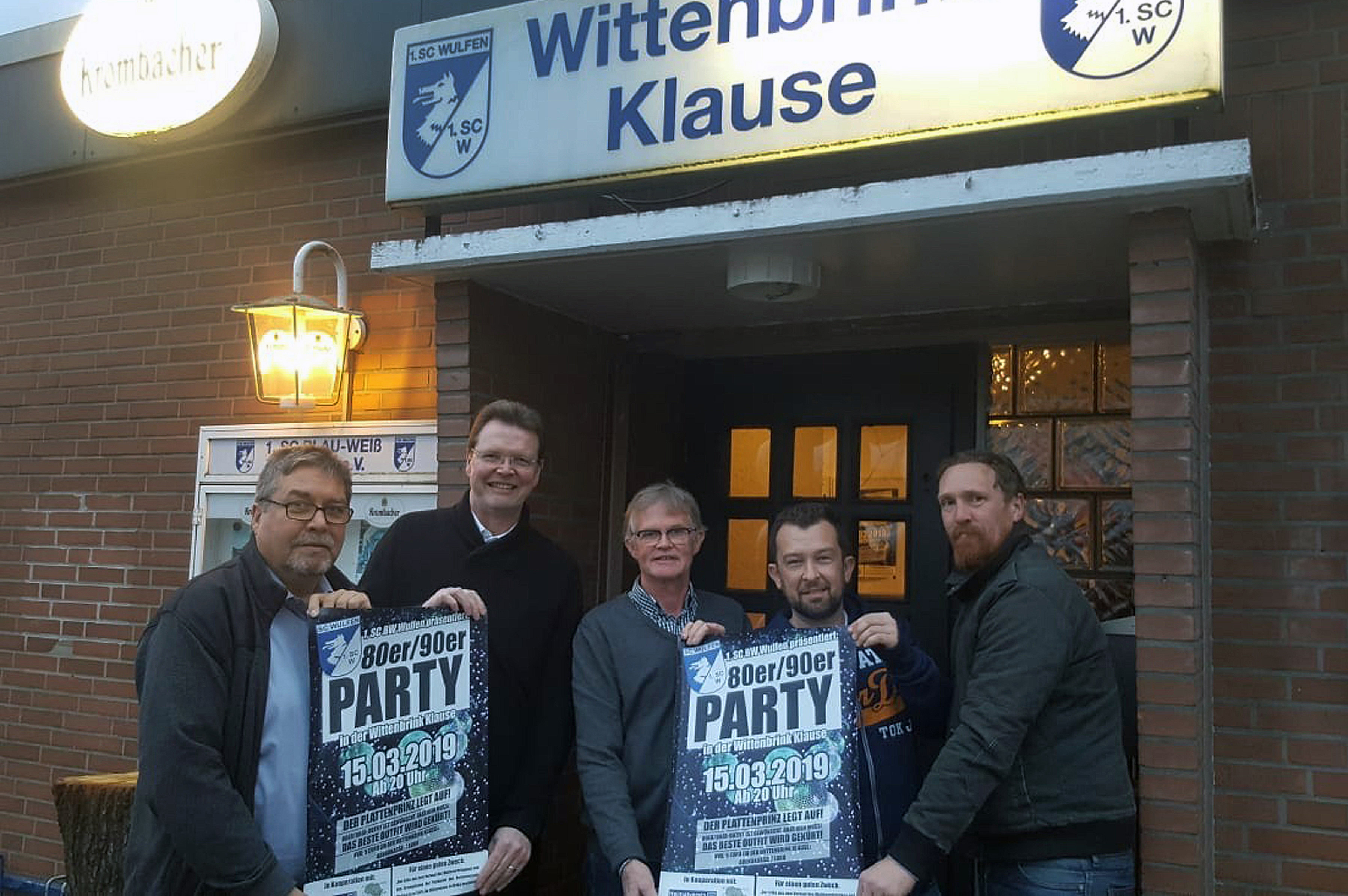 Der SC Blau-Weiß Wulfen organisiert eine 80er/90er Party in der Wittenbrink Klause.