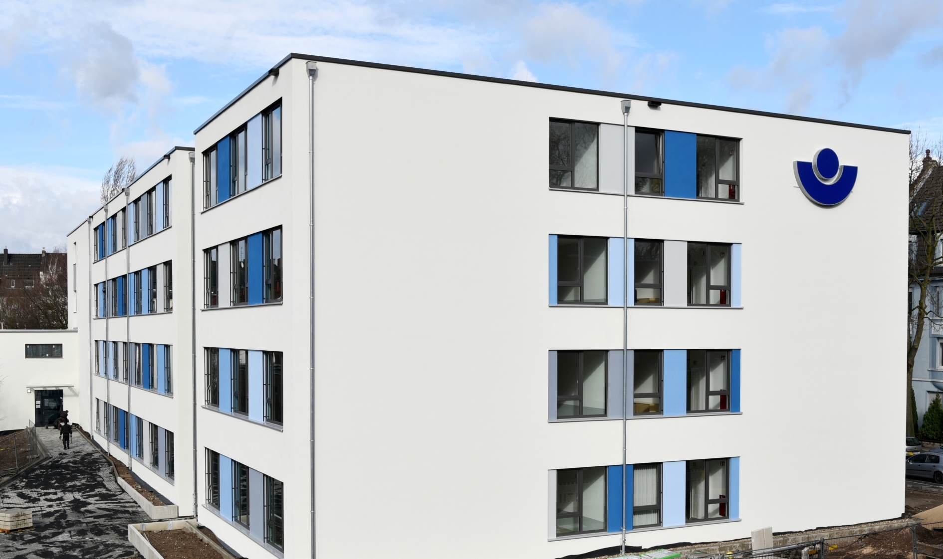Außenansicht des neuen Ersatzbettenhauses - Bildnachweis: V. Daum/Bergmannsheil