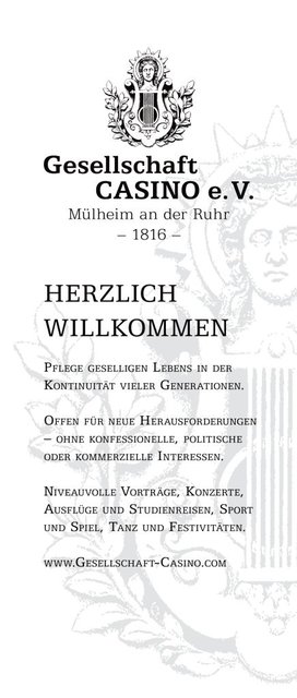 Alteste Mülheimer Bürgergesellschaft: die Gesellschaft CASINO e.V. - 1816