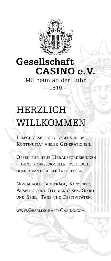Alteste Mülheimer Bürgergesellschaft: die Gesellschaft CASINO e.V. - 1816