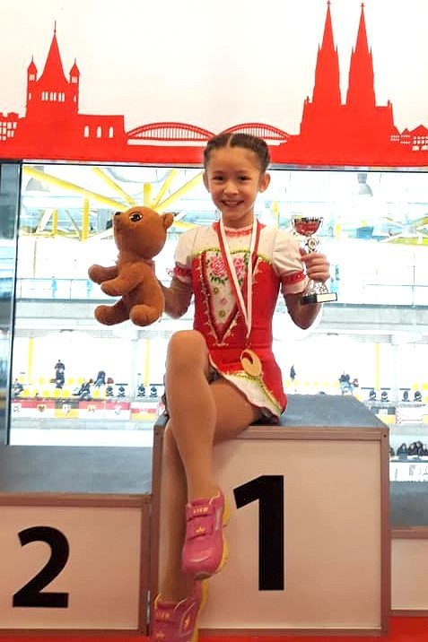 Das Foto zeigt EJE-Sportlerin Katharina Vialichka (Platz 1/Kategorie AK 8/9). Foto: EJE/privat