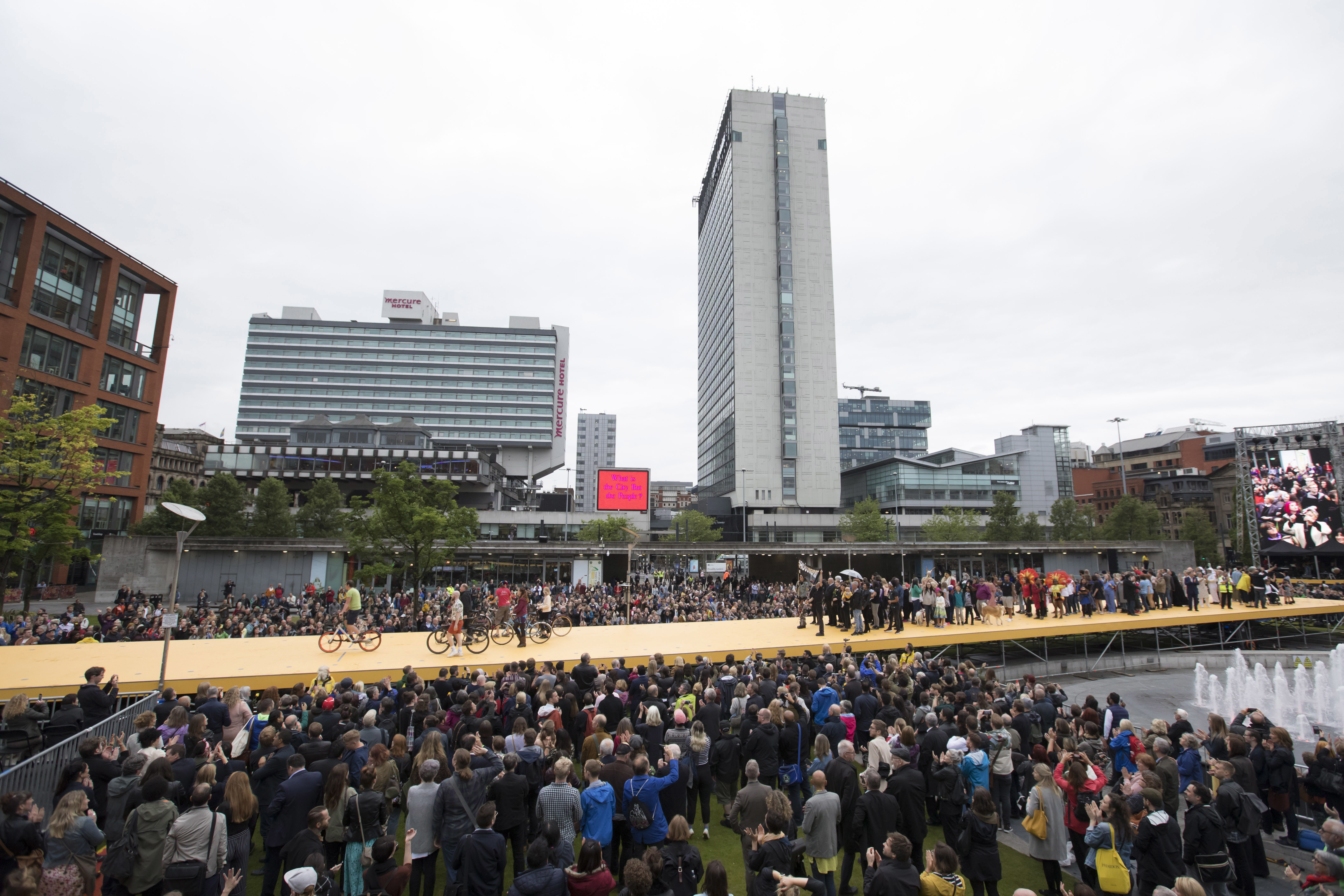 Recklinghäuser sollen wie hier in Manchester mitten in der Stadt auf den "Catwalk" gehen.