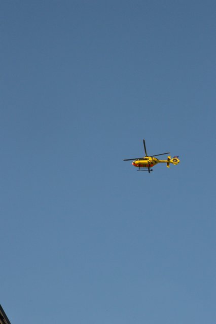 Rettungshubschrauber im Anflug
