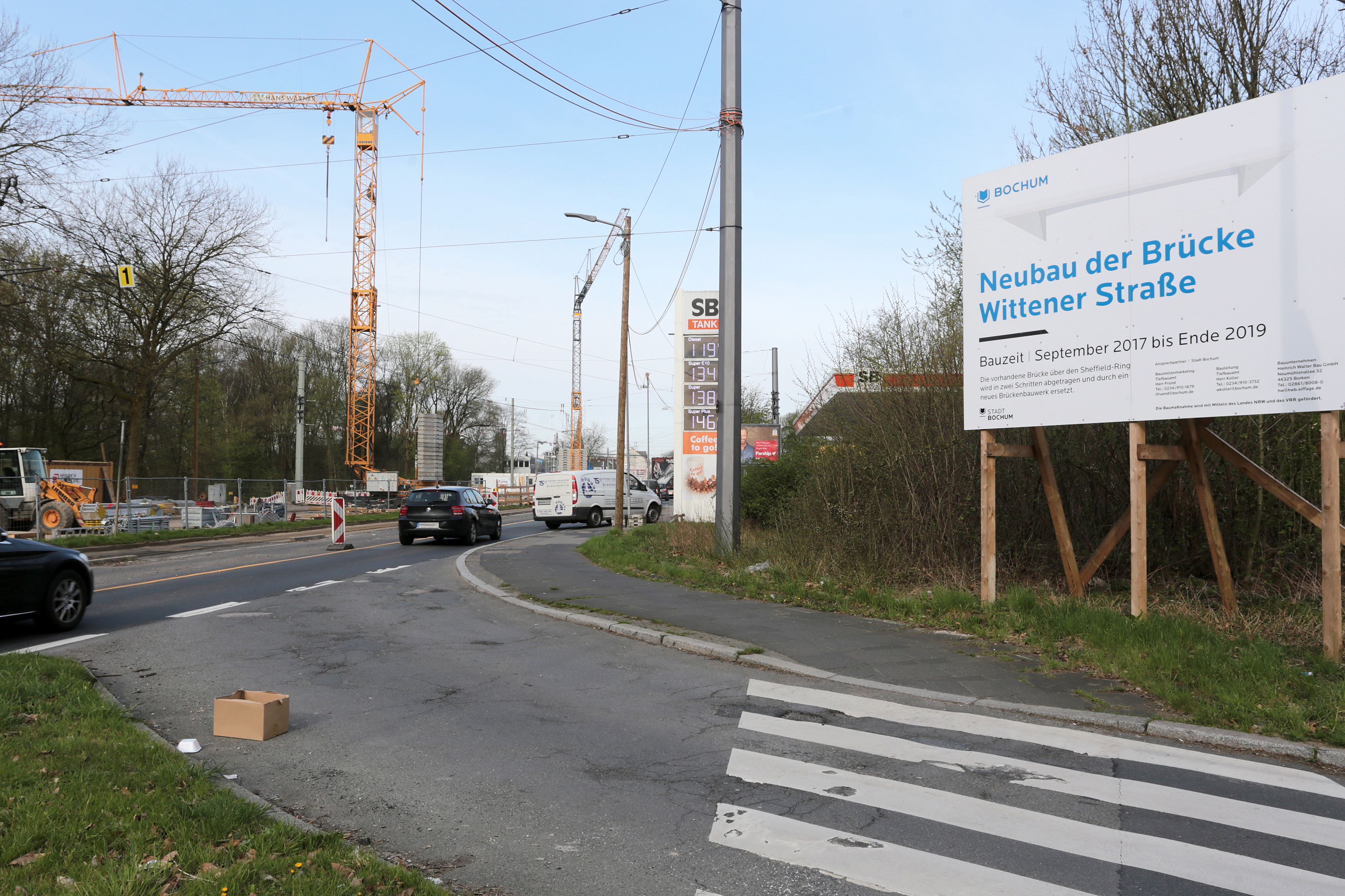 Wegen des Brückenneubaus an der Wittener Straße muss der Sheffieldring am Wochenende gesperrt werden.