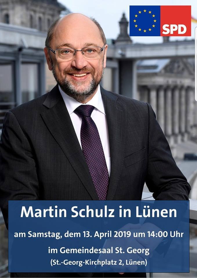 Martin Schulz kommt am 13. April nach Lünen!