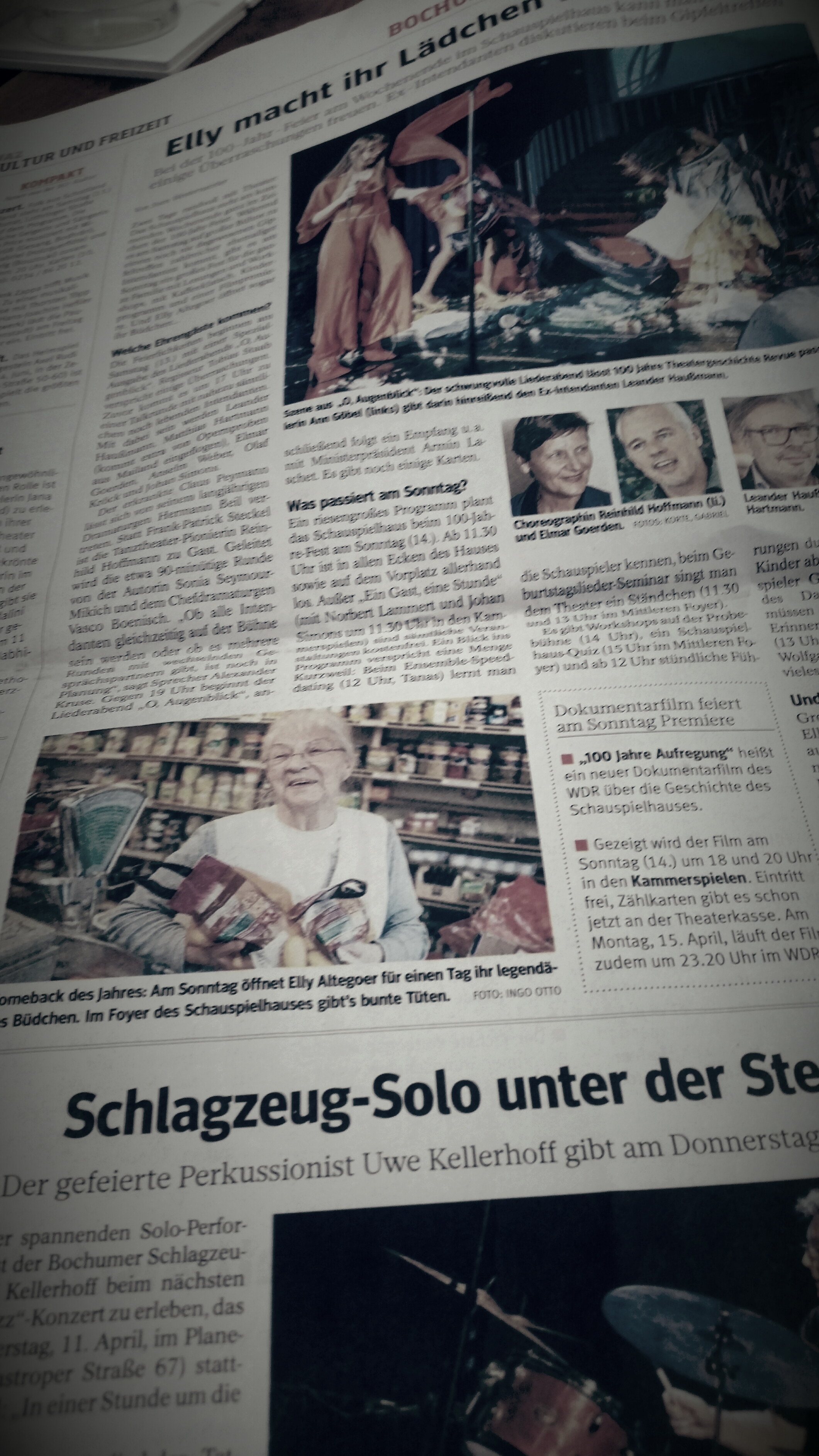 Was lese ich da heute?
Foto heutige WAZ.