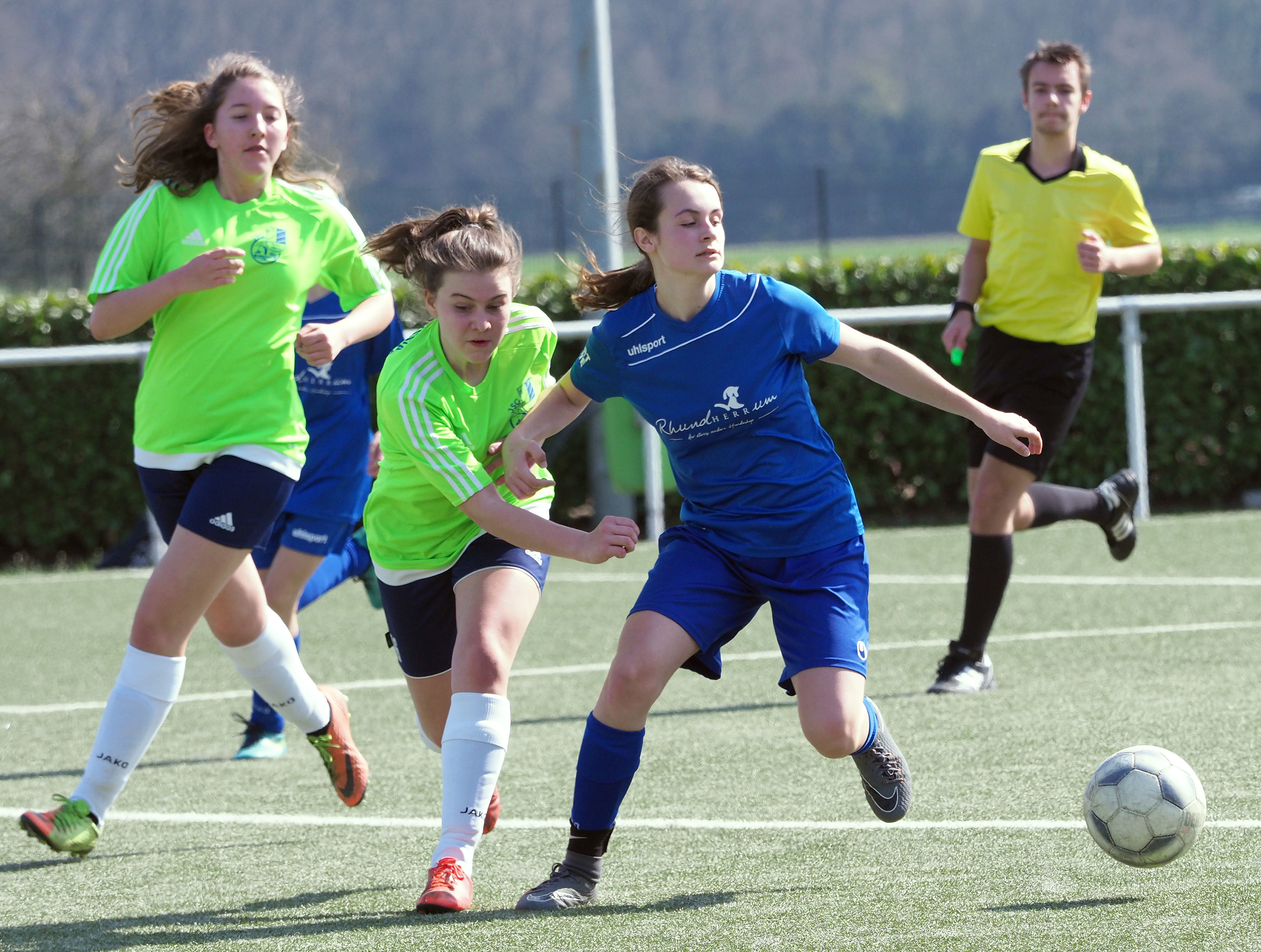Nicht zu bremsen waren die U15 Mädchen und holten sich den 15. Saisonsieg.
Foto: Gohl