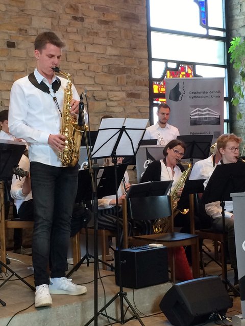 Die GSG Big Band sorgte mit Klassikern wie Gonna Fly now oder Feeling good für Stimmung.