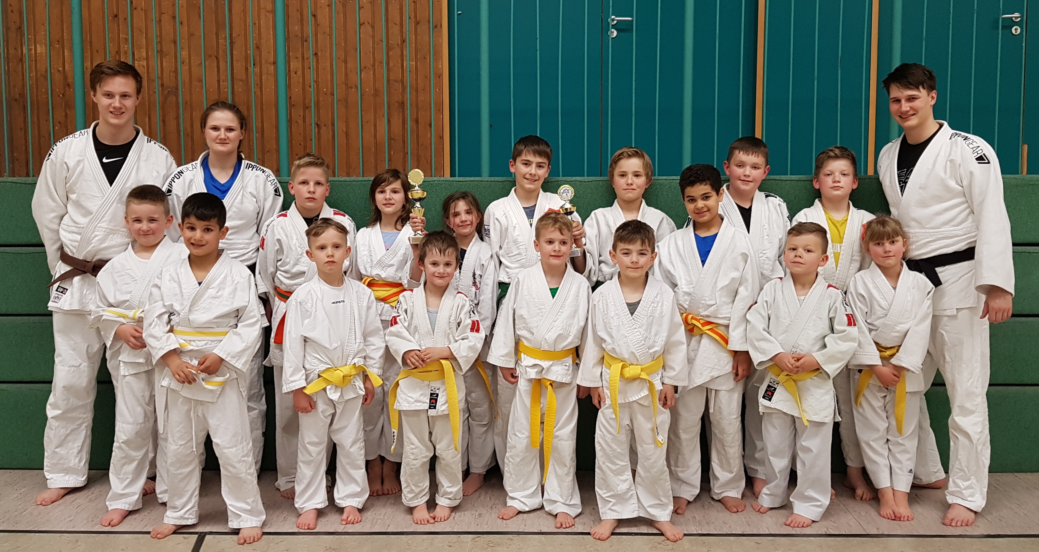 Eine Leistung, die den JCH in seiner Jugendarbeit bestätigt: Die Nachwuchs-Judoka beim Kyu-Cup.