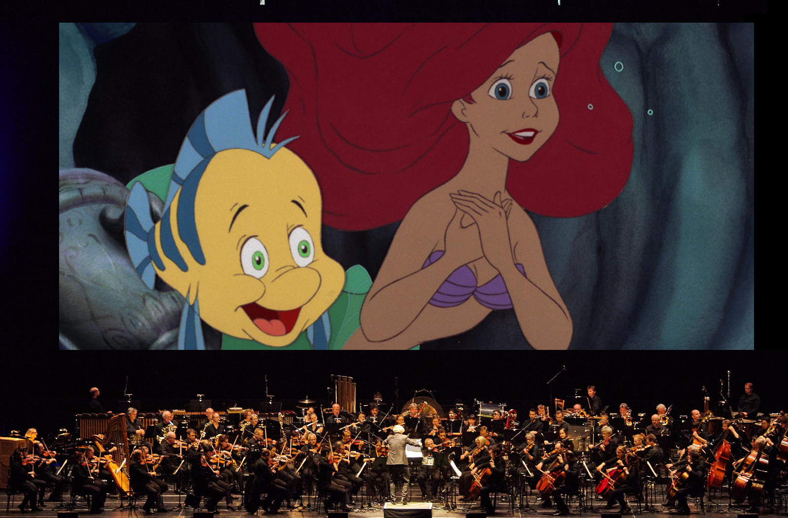Kino einmal anders: In der Philharmonie wurde der Animationsfilm "Arielle, die Meerjungfrau" als Filmkonzert aufgeführt.