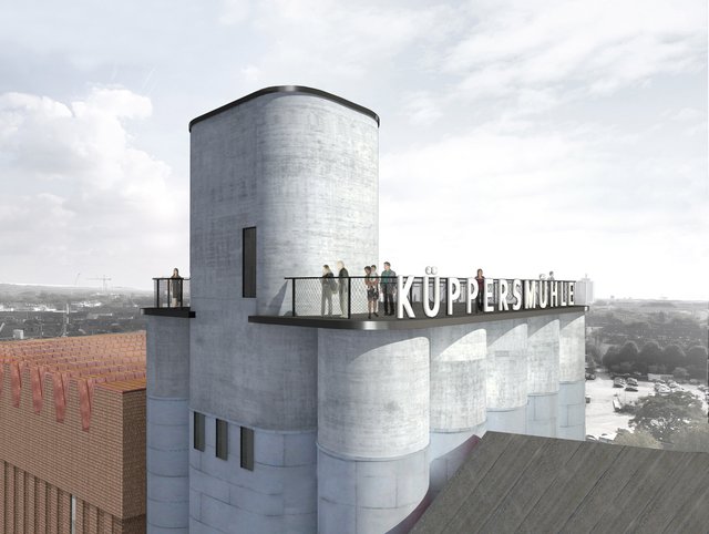 Die historischen Silos werden in den aktuellen Museumsanbau einbezogen und erhalten eine Aussichtsplattform für Besucher.