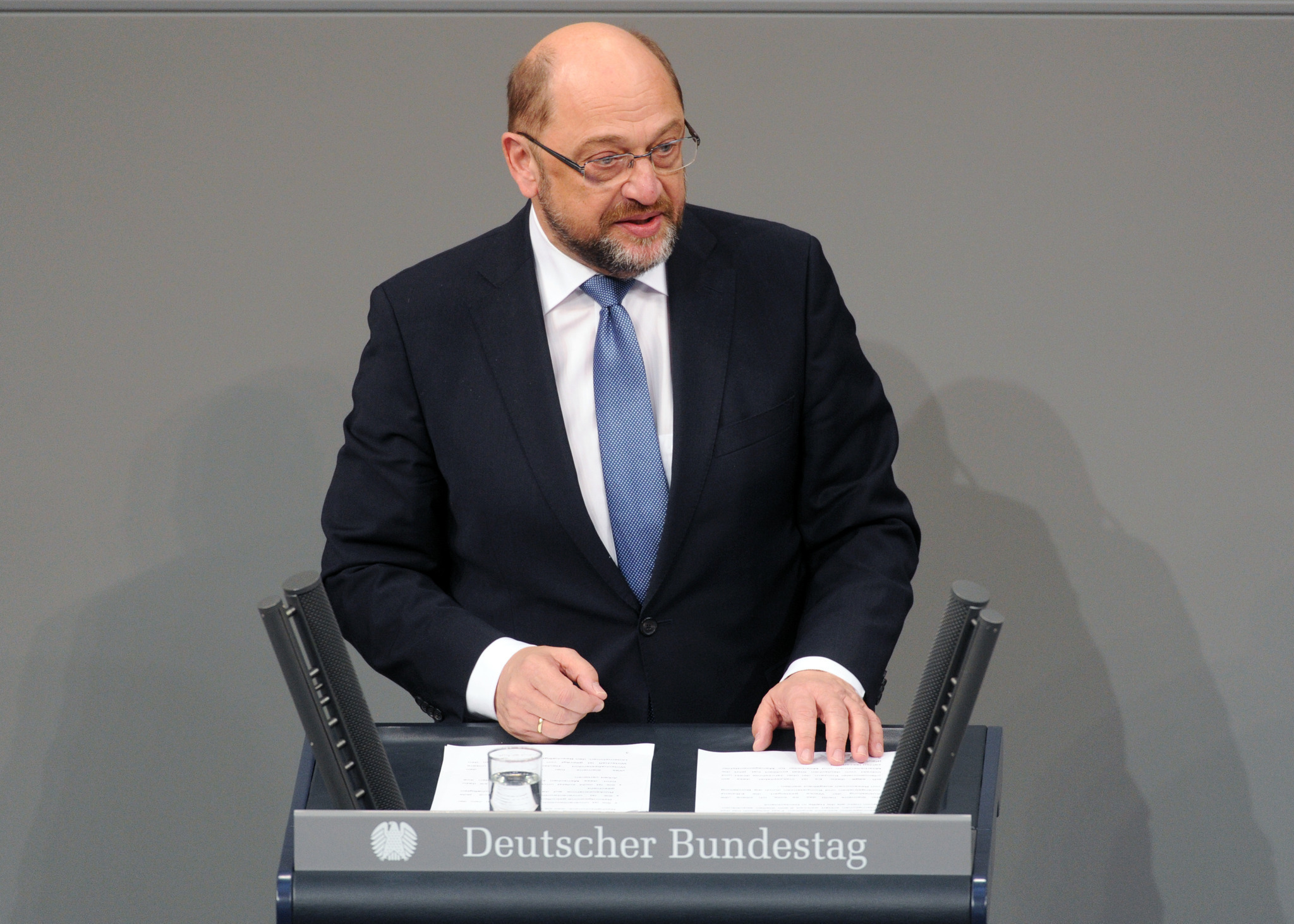 Martin Schulz von der SPD ist am 1. Mai Gastredner beider DGB-Kundgebung in Bottrop. ^#+^Foto: Deutscher Bundestag / Achim Melde