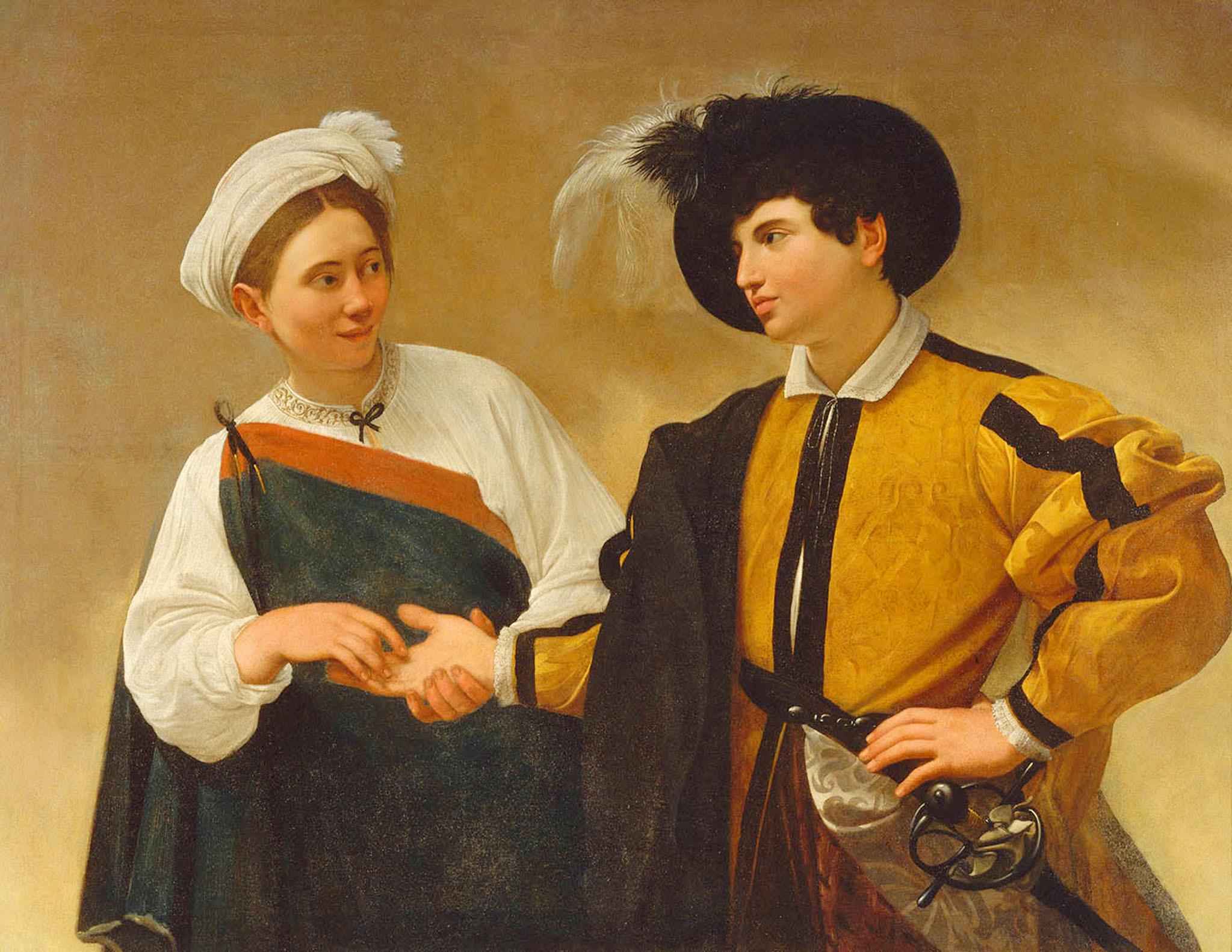 "Die Wahrsagerin" von Michelangelo Merisi, genannt Caravaggio. Pressefoto: Alte Pinakothek München.