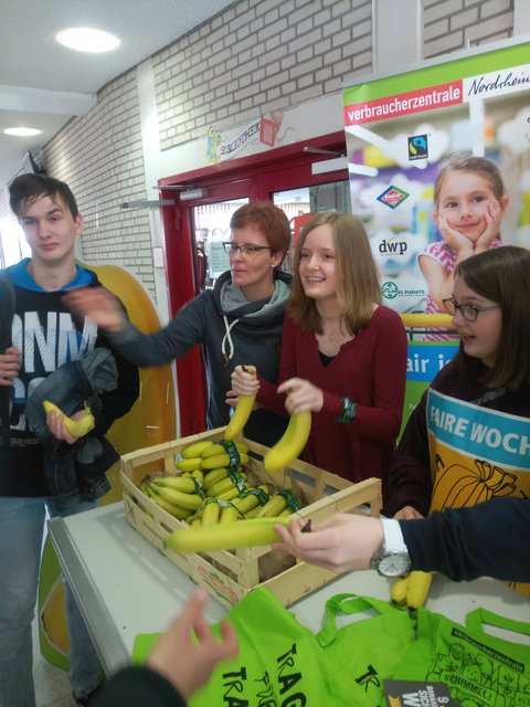 Faire Bananen fanden reißenden Absatz