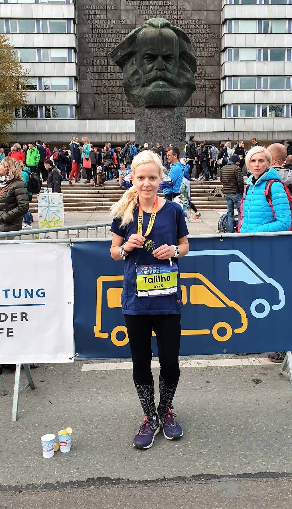 Talitha Lange nach dem Chemnitzer Nachtlauf