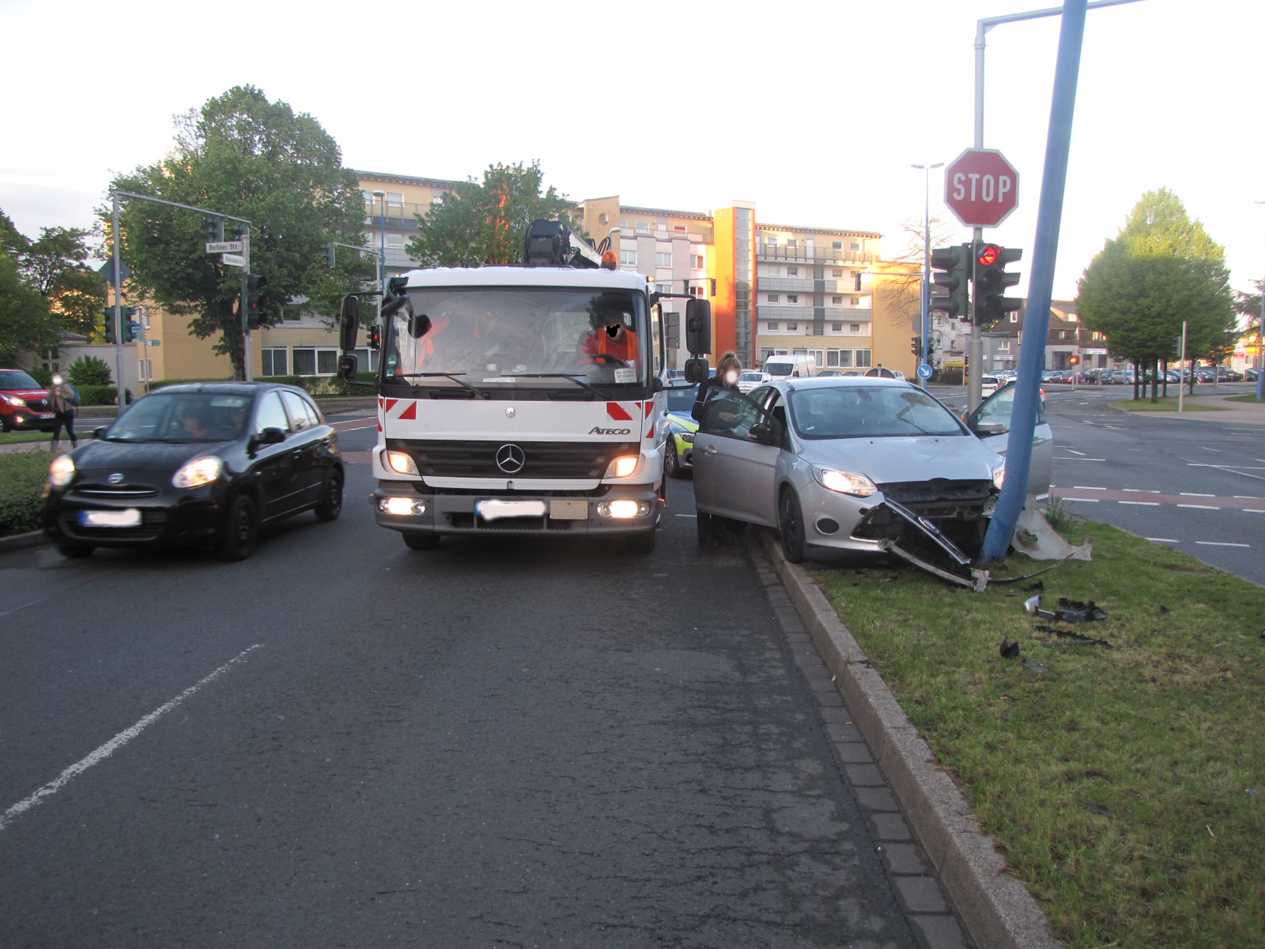 Die Unfallstelle auf der Rheinlandstraße