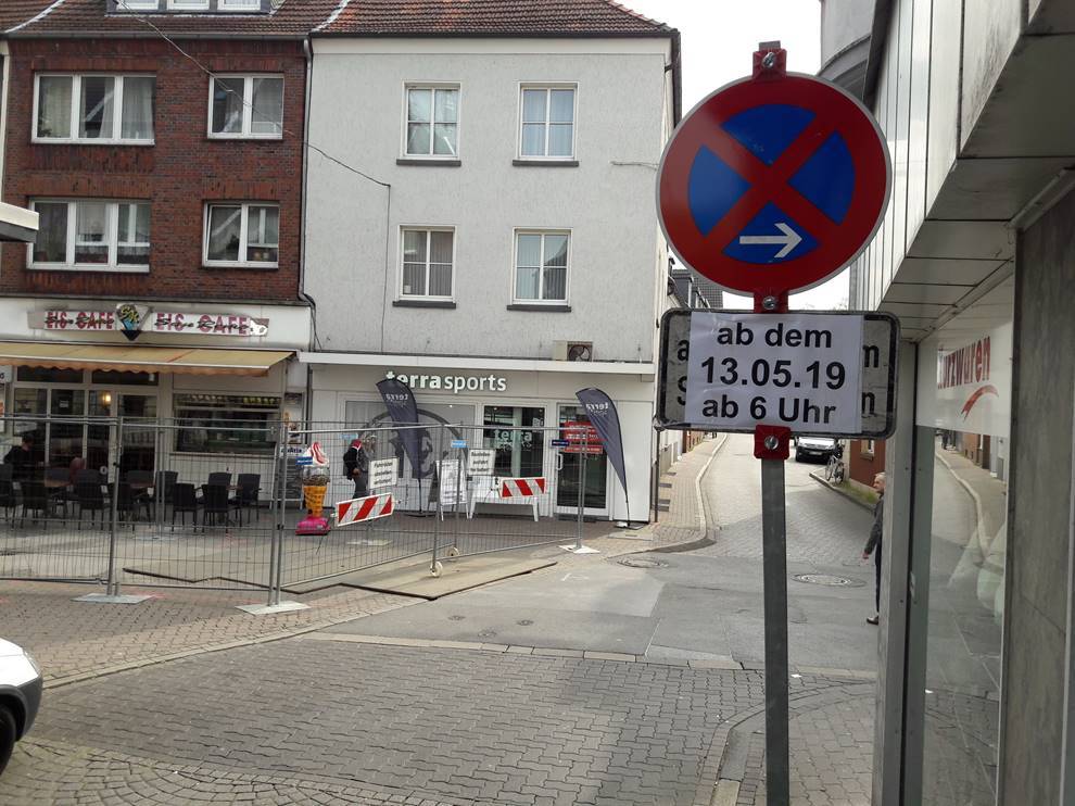 Ab Montag, 13. Mai wird die Ausfahrt aus der Innenstadt am Essener Tor vorübergehend nicht möglich sein.