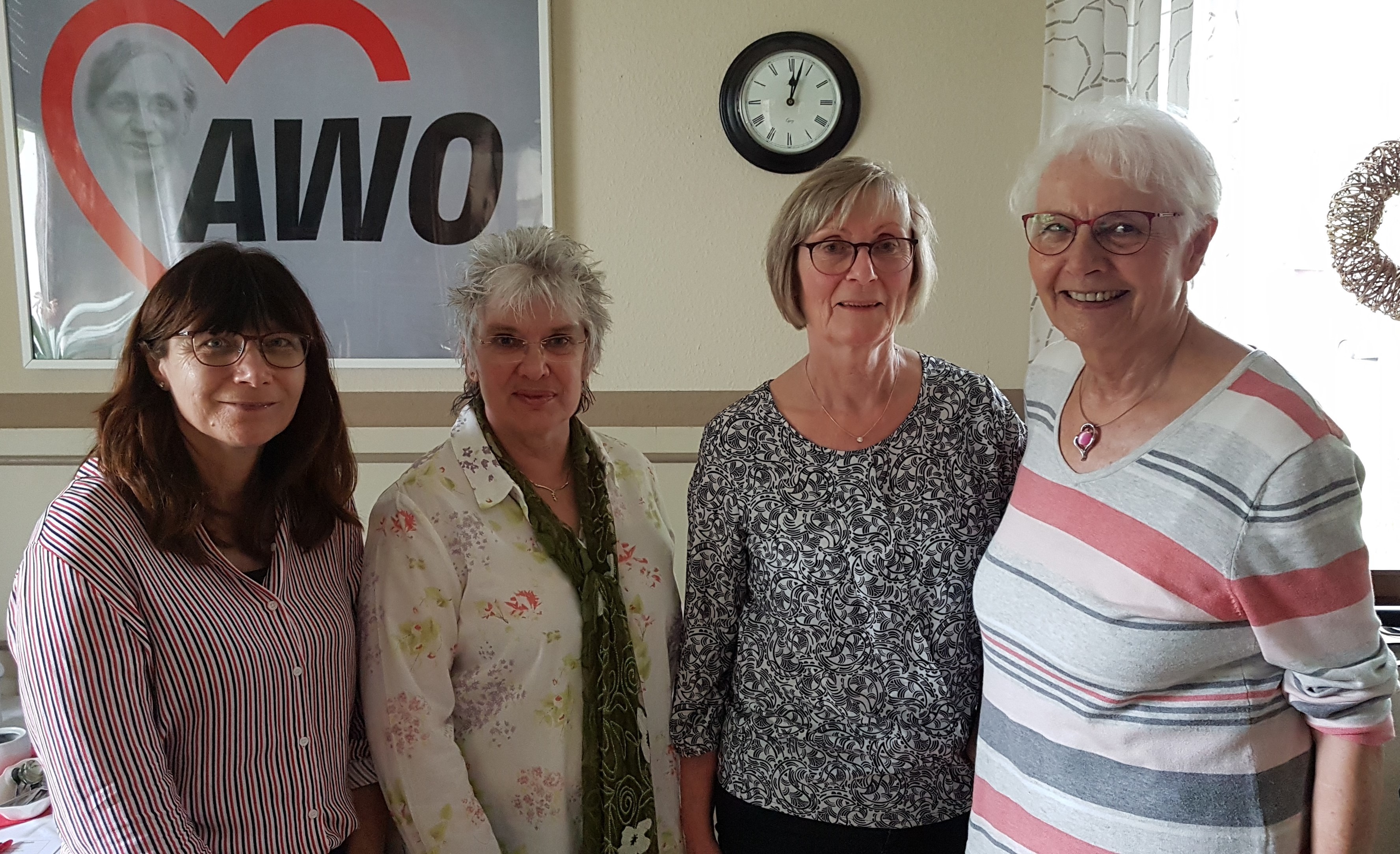 Das Mittagstisch-Team im Mai 2019:
v.l.n.r.: Sandra Wittler, Christa Makowski, Dagmar Vollrath, Brigitte Neuhaus
