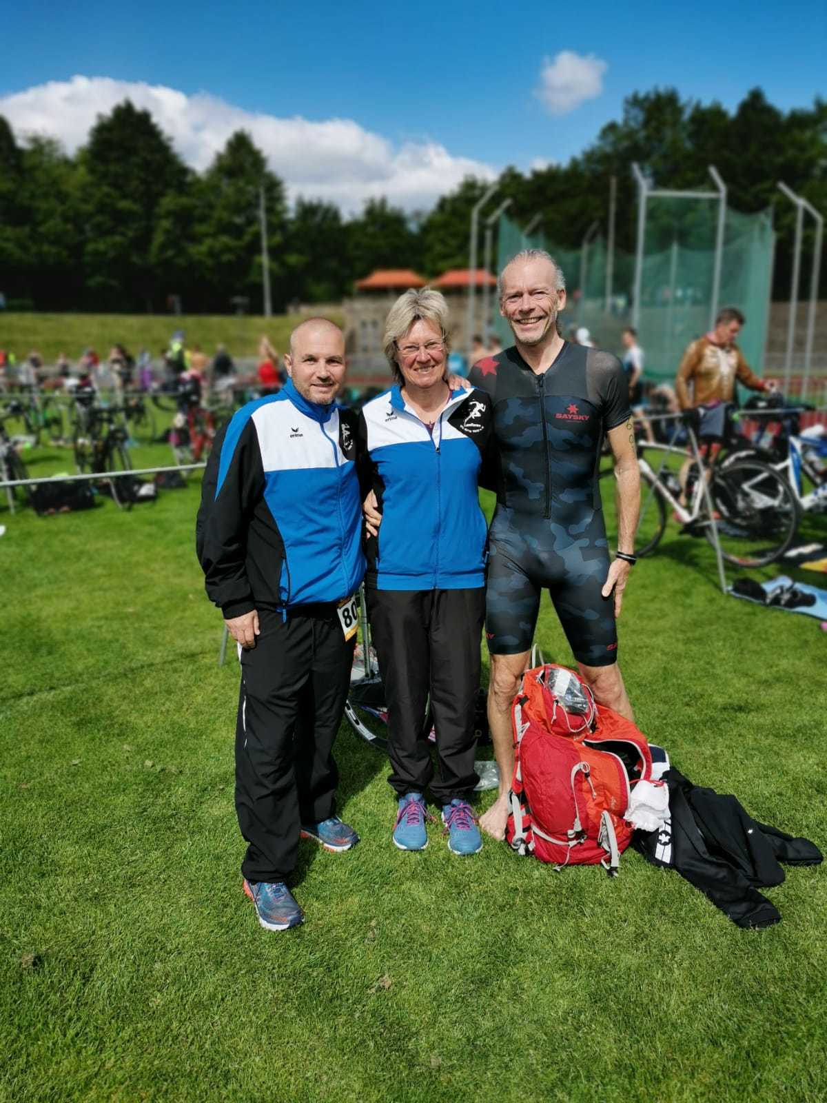 Starkes Team in Gladbeck. Markus, Hildegard und Uli vom TC Kray.