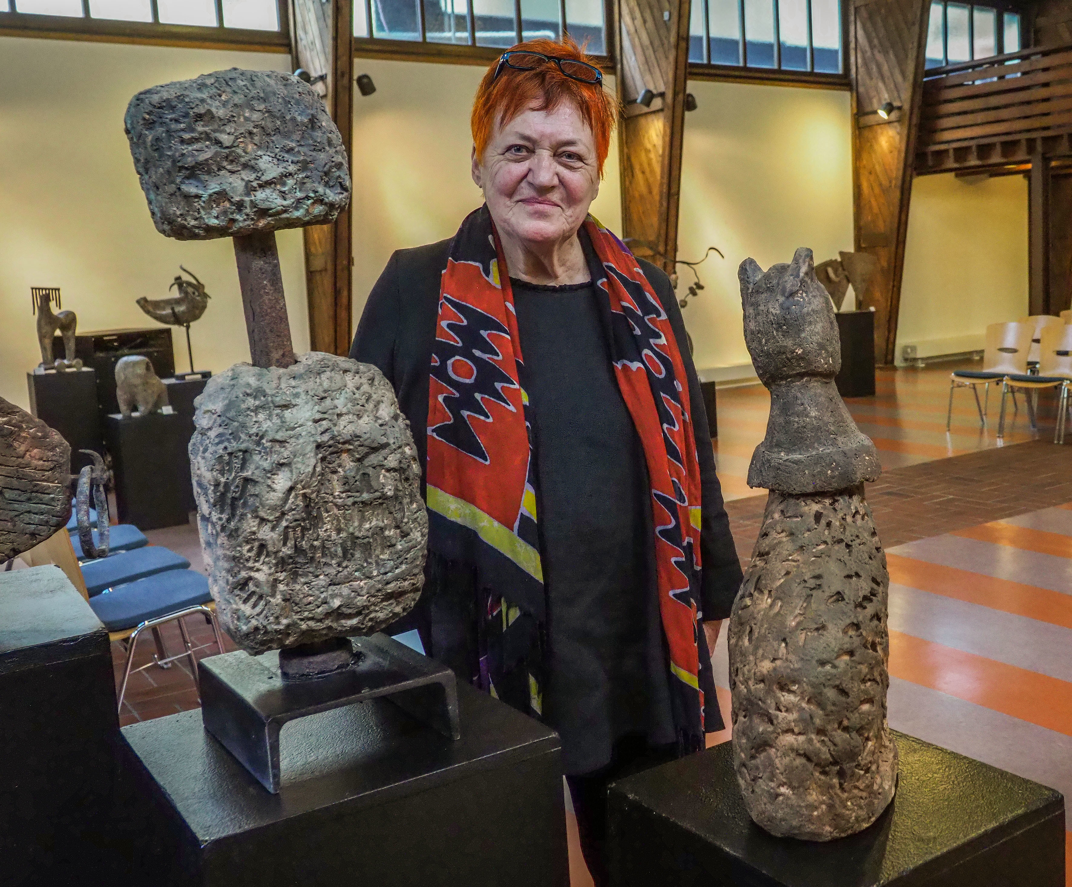 Ingeborg Stelzer stellt ihre Skulpturen im Kunstraum Notkirche, Essen-Frohnhausen, Mülheimer Str. 70, aus.