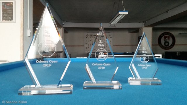 Die Pokale der Colours Open 2019