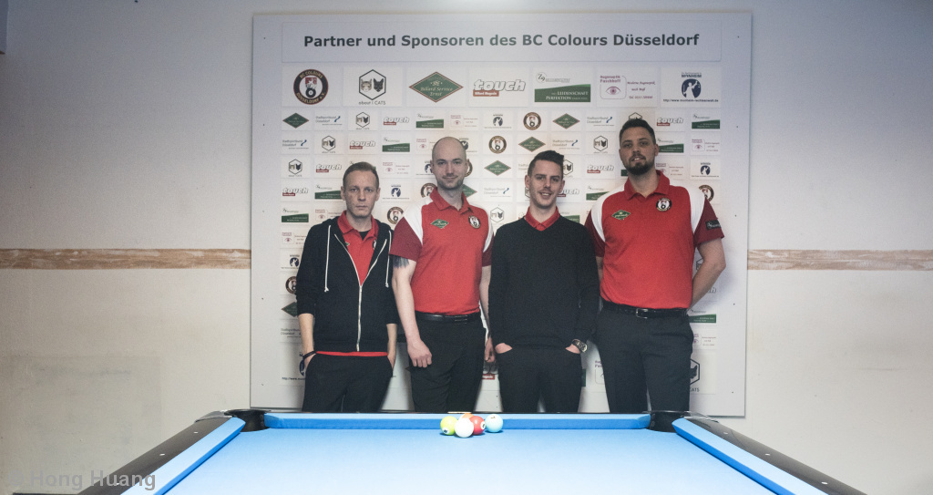BC Colours Düsseldorf 1: Nico Seidler, Marcel Nottebaum, Tim Guber und Fabian Breuer