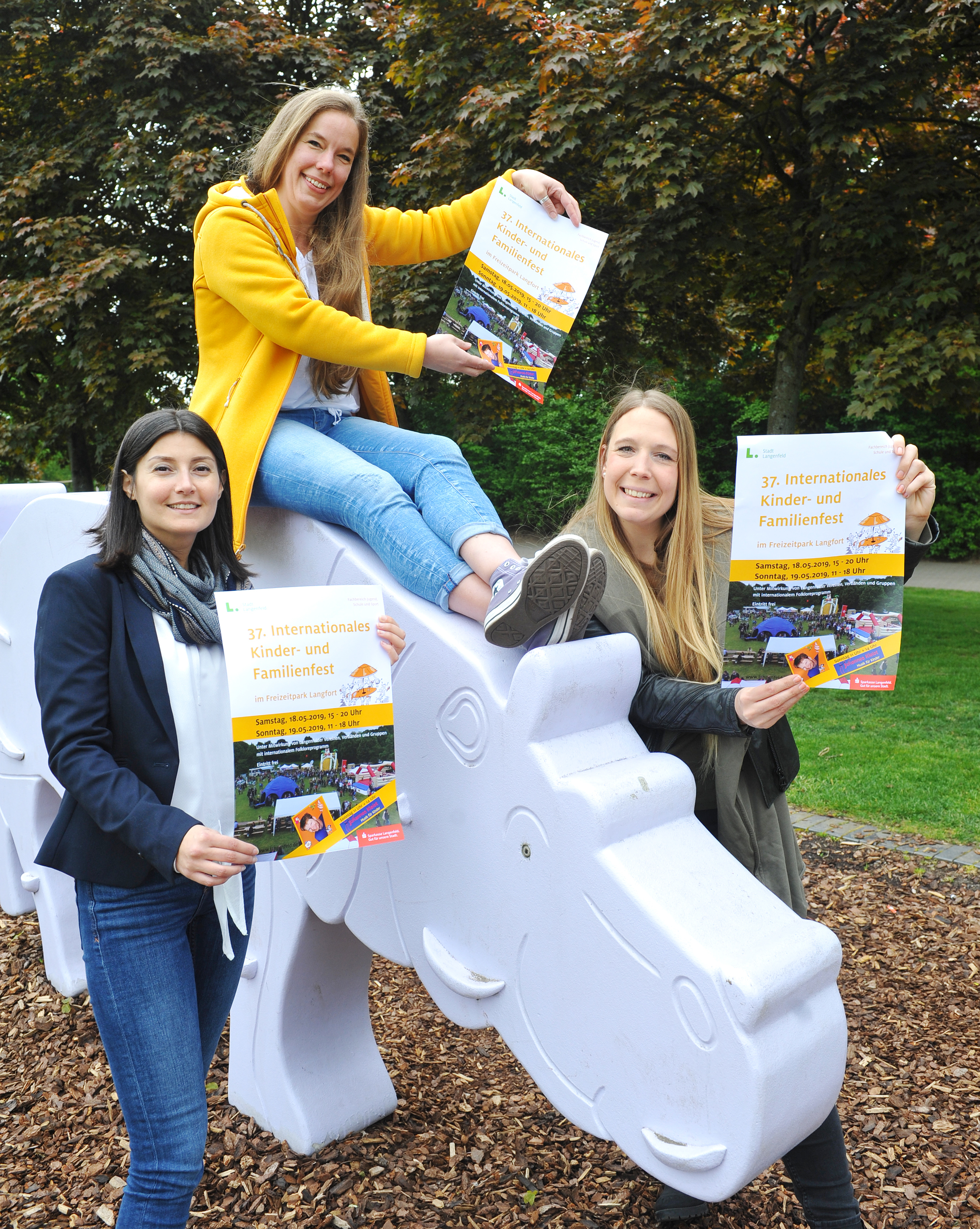 Eda Yildiz, Katharina Schenk und Kathrin Schwanke (v.l.) vom Organisationsteam der Stadt Langenfeld.