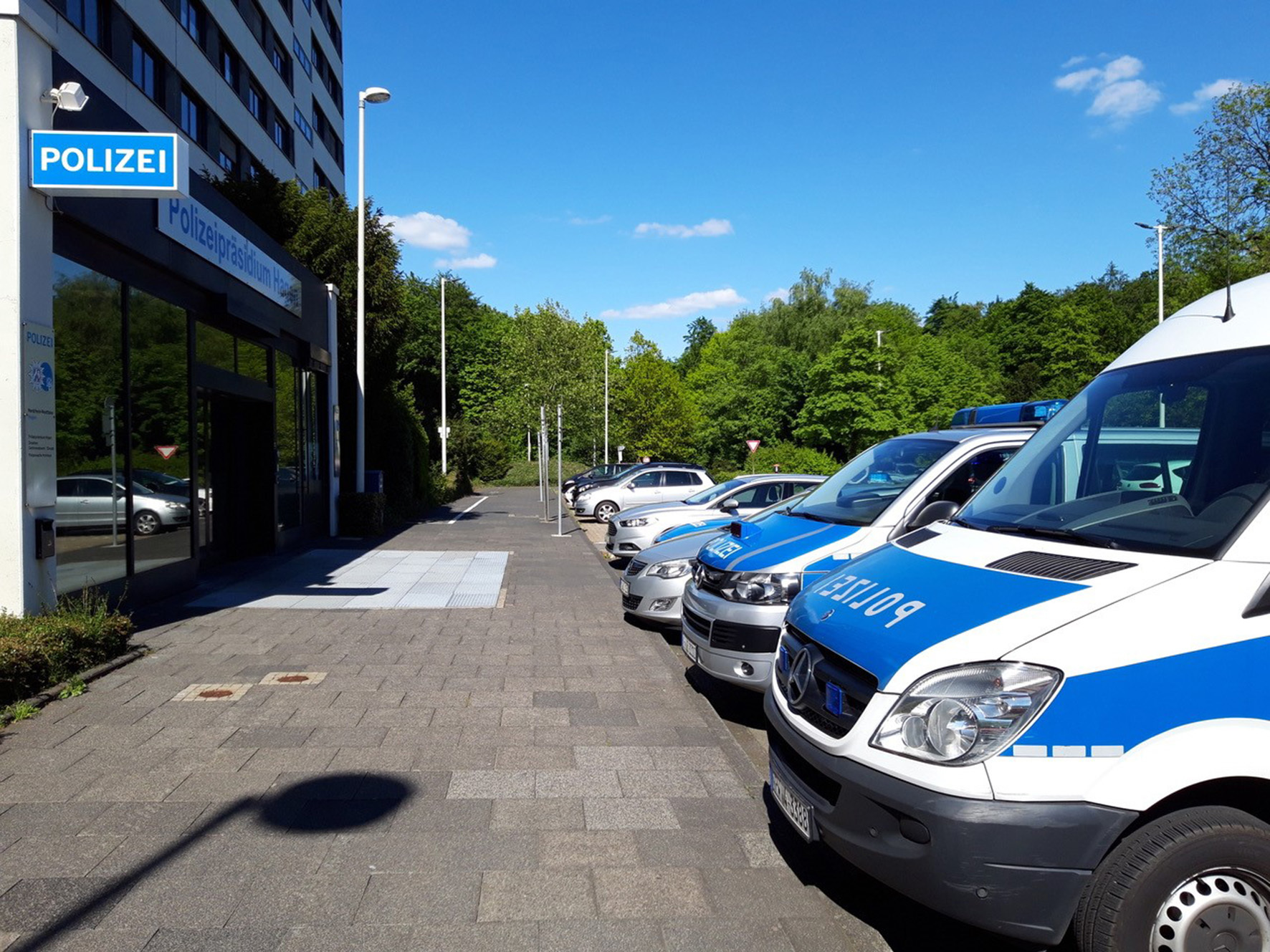 Ein Großaufgebot der Polizei war heute im Einsatz