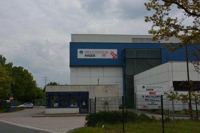 So sieht das Druckzentrum Hagen von außen aus. | Foto: Christian Schaffeld