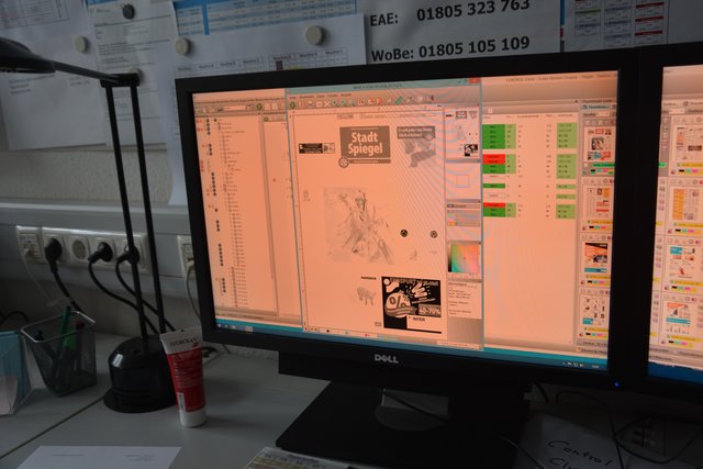 So kommen die Ausgaben beim Druckereileitstand um Stefan Mertineit an. | Foto: Christian Schaffeld