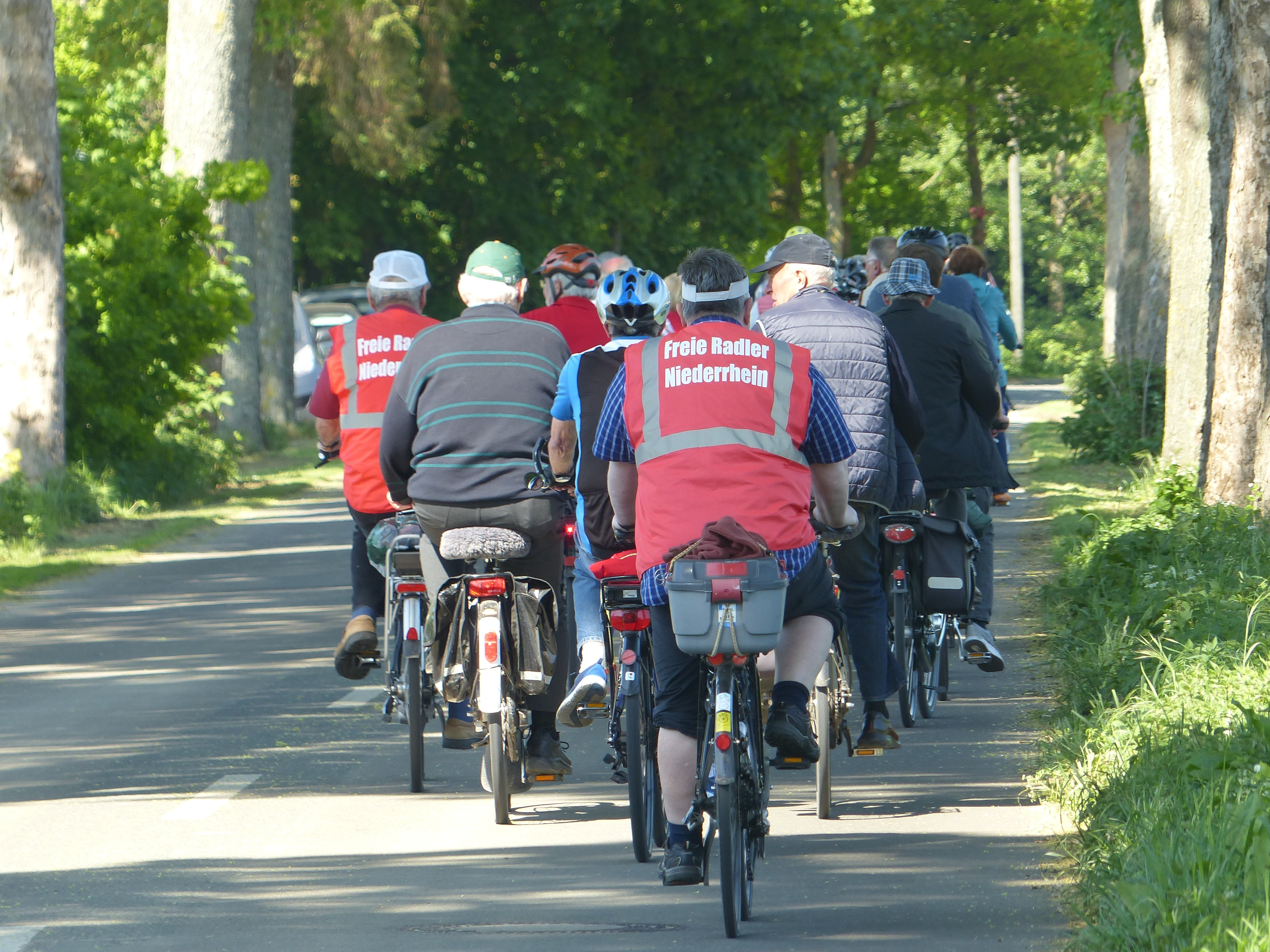 Freie Radler während einer Radtour.