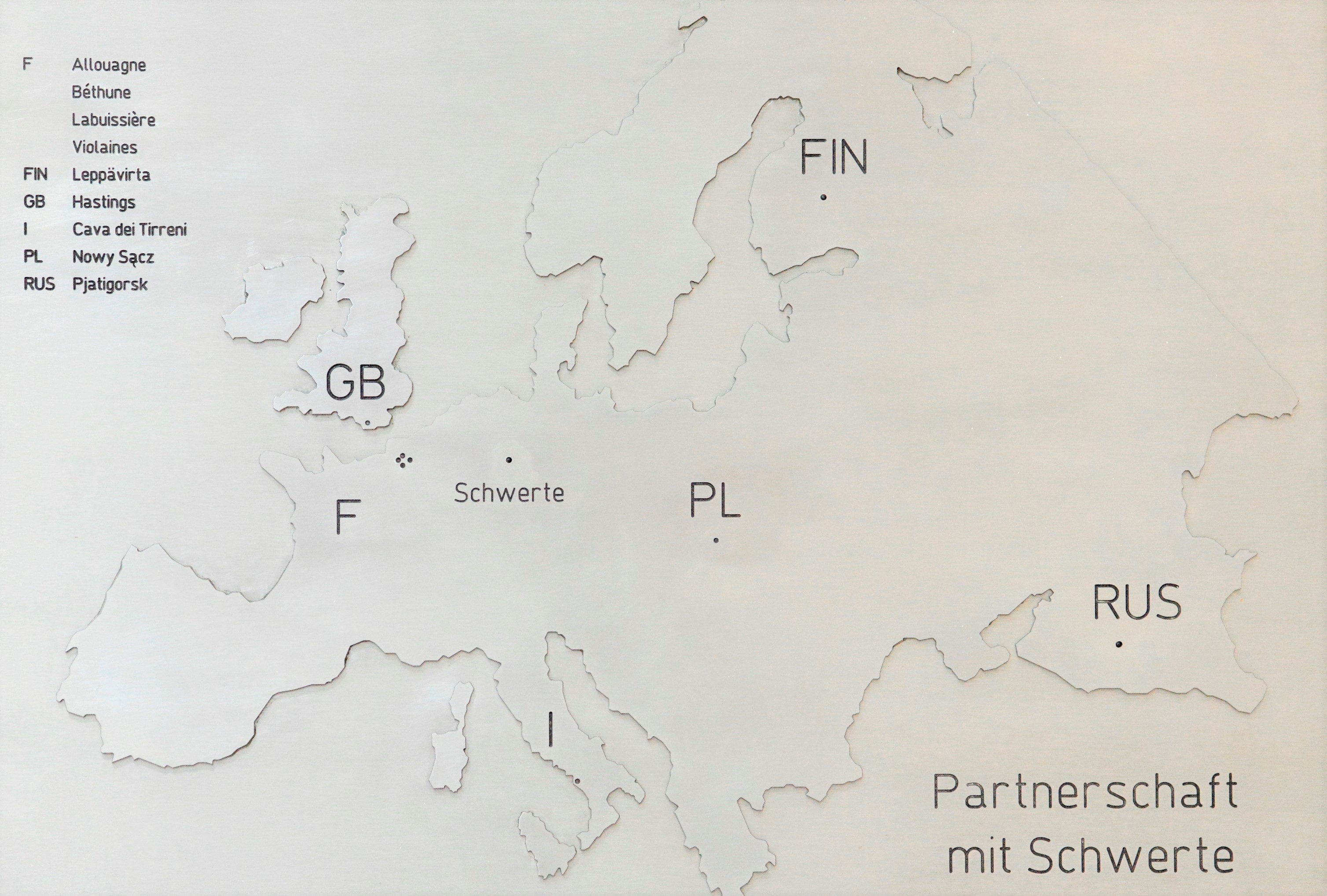 Schwerte ist eine Gemeinde Europas und unterhält Städtepartnerschaften zu neuen Städten.