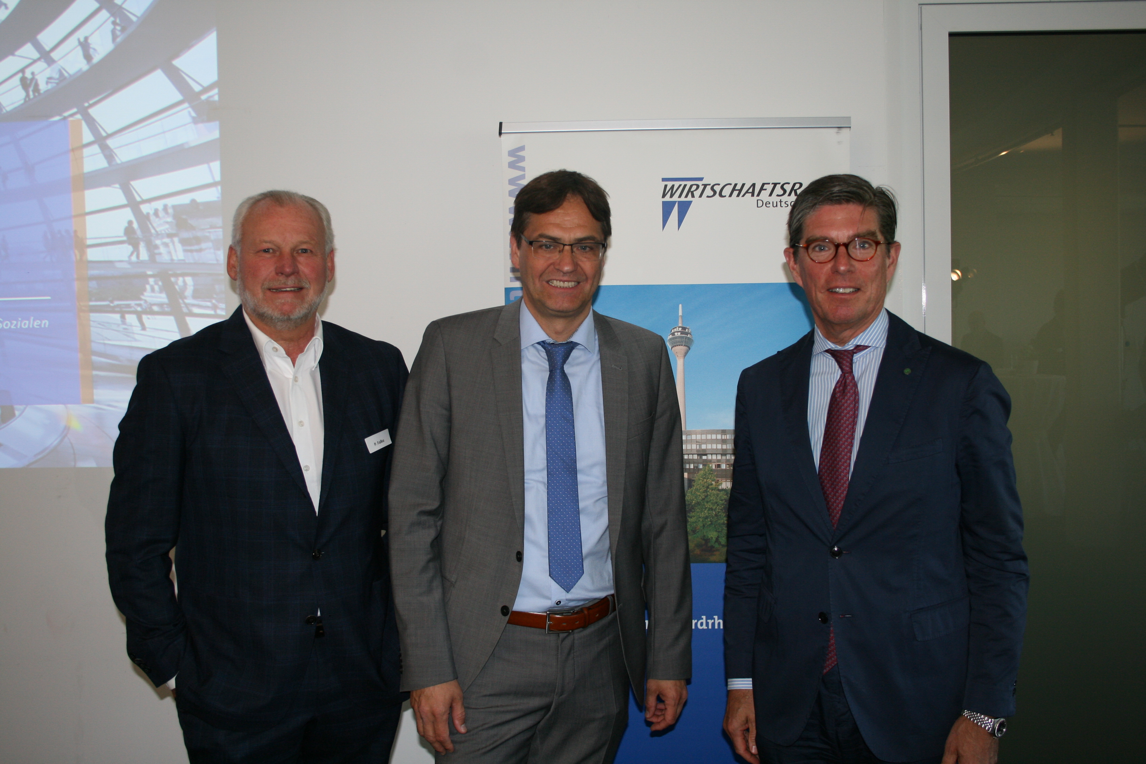 v.l.n.r. Paul Falke, Dr. Peter Liese MdEP, Dr. Marc Zoellner (Foto: Wirtschaftsrat)