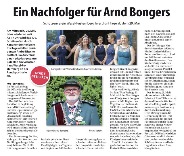 Diese Ankündigung passte leider nicht in die aktuelle Printausgabe. Wir holen's nächste Woche nach!
