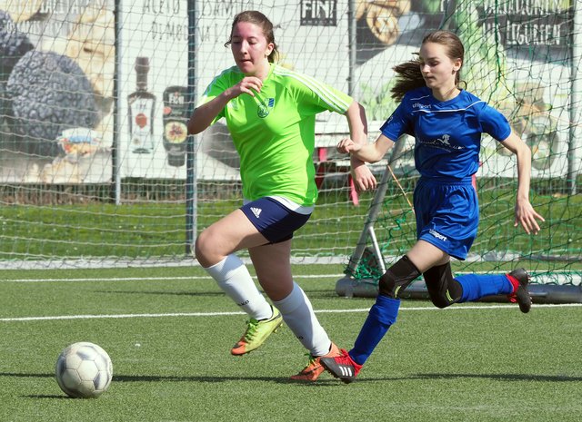 Für die blau-weißen U15 Mädchen gab es den ersten Punktverlust.
Foto: Gohl