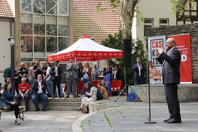 Martin Schulz setzte sich in seiner Rede für ein geeintes Europa ein. | Foto: Demuth