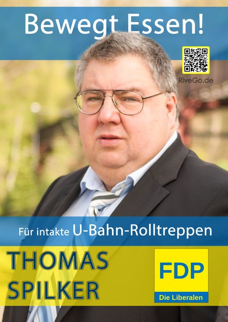 Bis ins Fernsehen gelang das Wahlplakat von Thomas Spilker mit der Forderung nach einer Erneuerung der U-Bahn Rolltreppen bei einer Satireschau.
