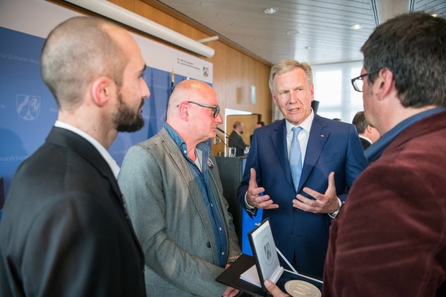 Bundespräsident a.D. Christian Wulff würdigte in seiner Laudatio die Arbeit des Vereins.