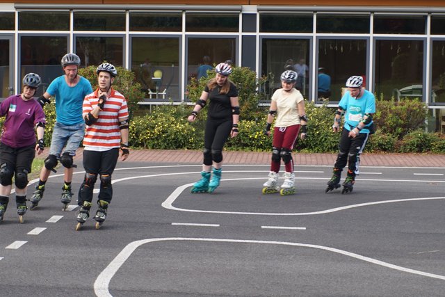 Training der Lebenshilfe-Rollerskater.